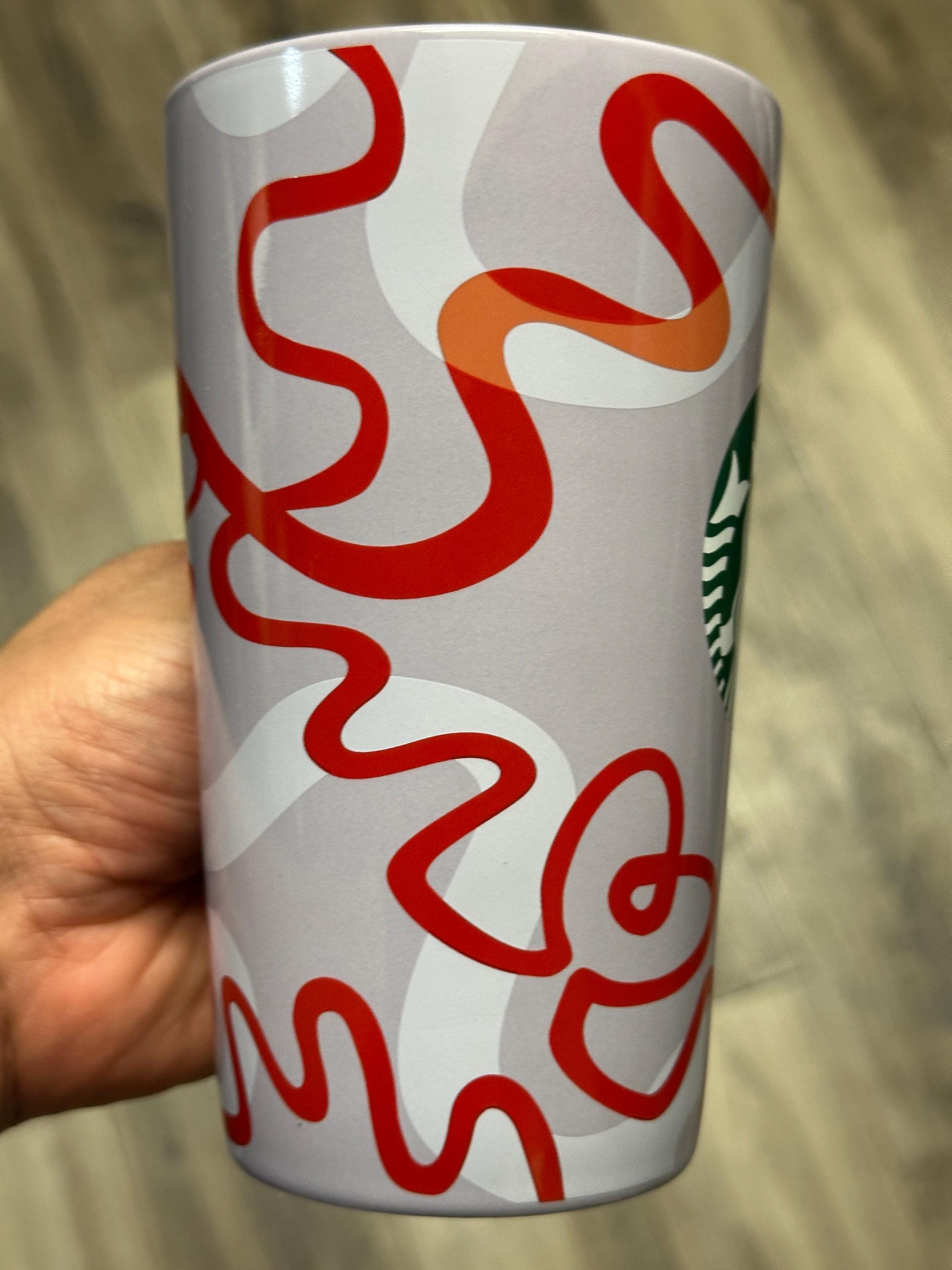 Starbucks Mermaid Purple Red & White Ribbons Mug 16oz, 2023. Ship Fast!