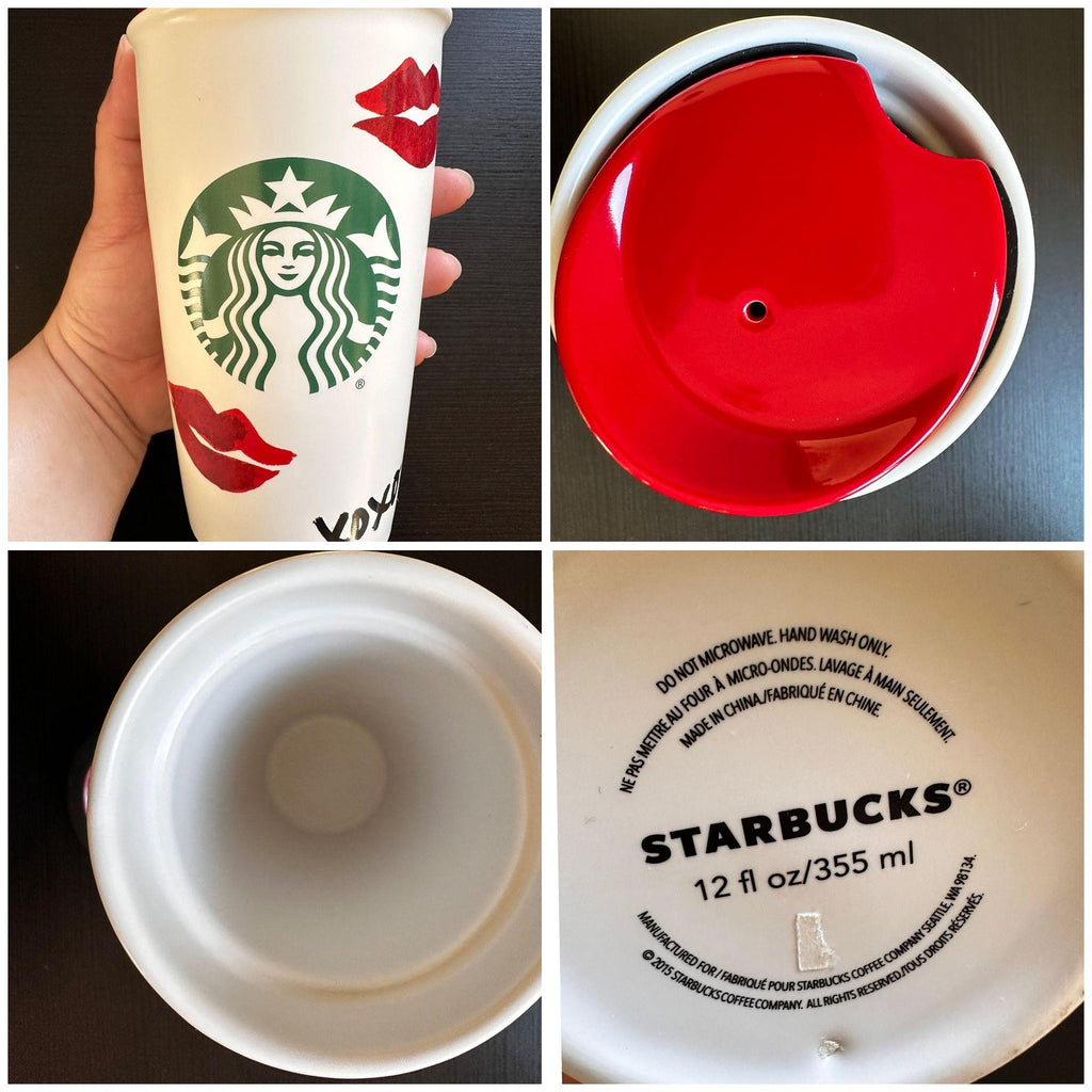 Starbucks XOXO Lips Valentine Tumbler 12 oz 2015. Ship Fast!