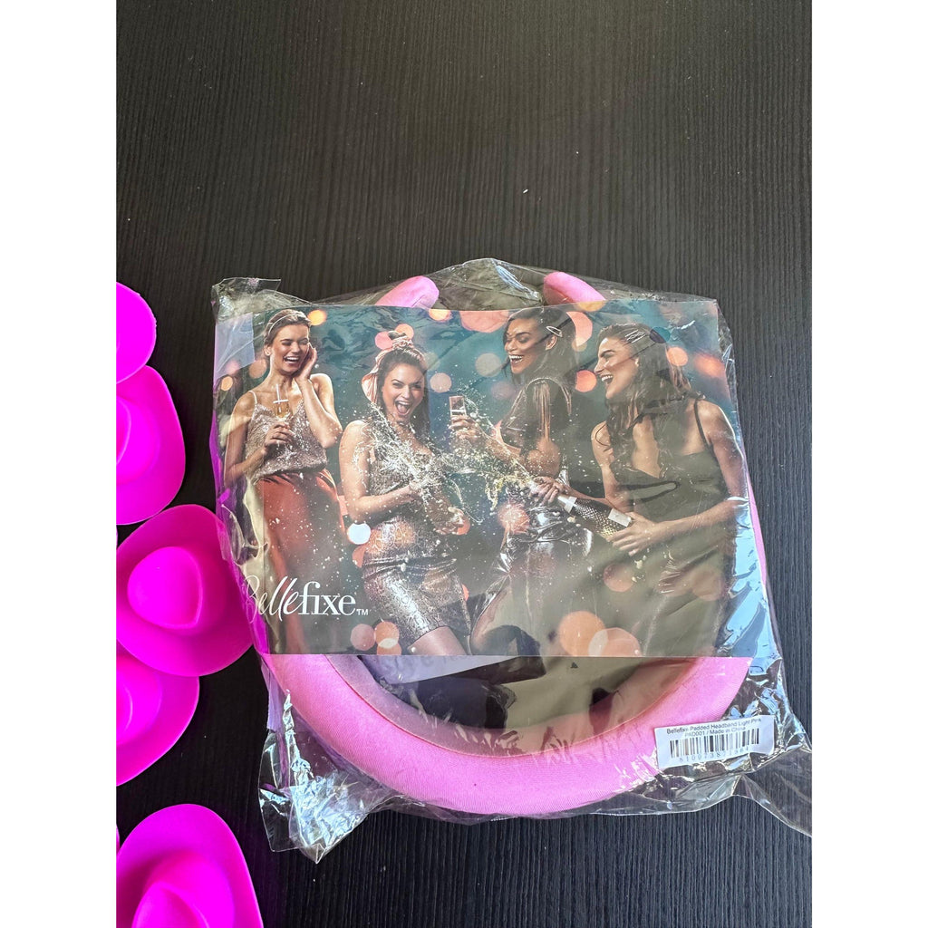 Pink Cowgirl Bachelorette Party Set: Mini Hats & Bride Headband. Ship Fast!
