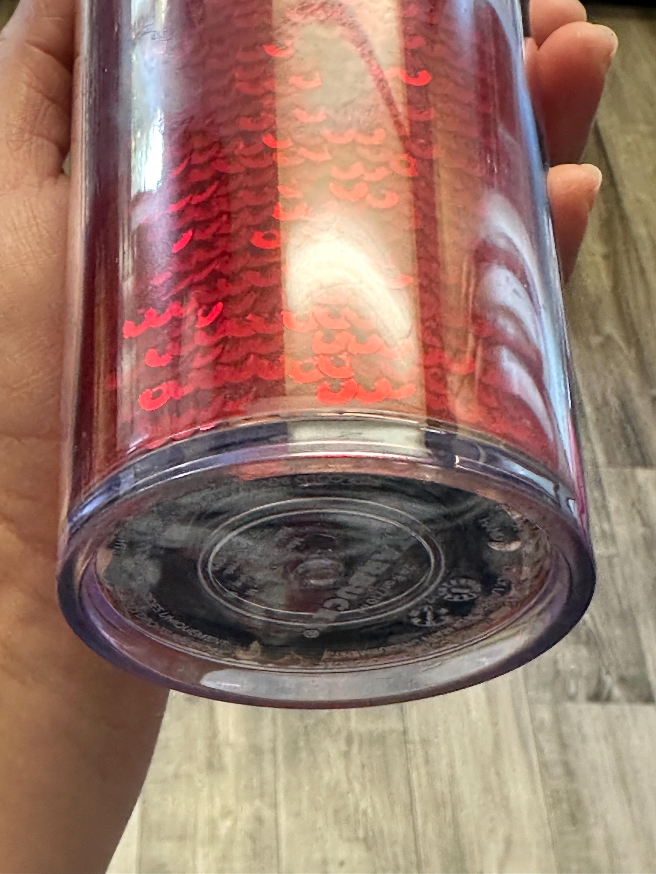 Starbucks 2018 Red Ombre Sequin Tumbler 24 oz Cold Cup
