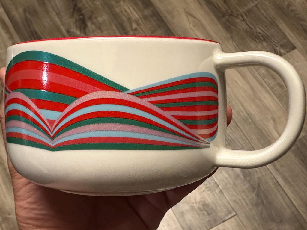 Starbucks Holiday Ceramic Swirl Candy Cane Mug 16oz, 2024. Ship Fast!