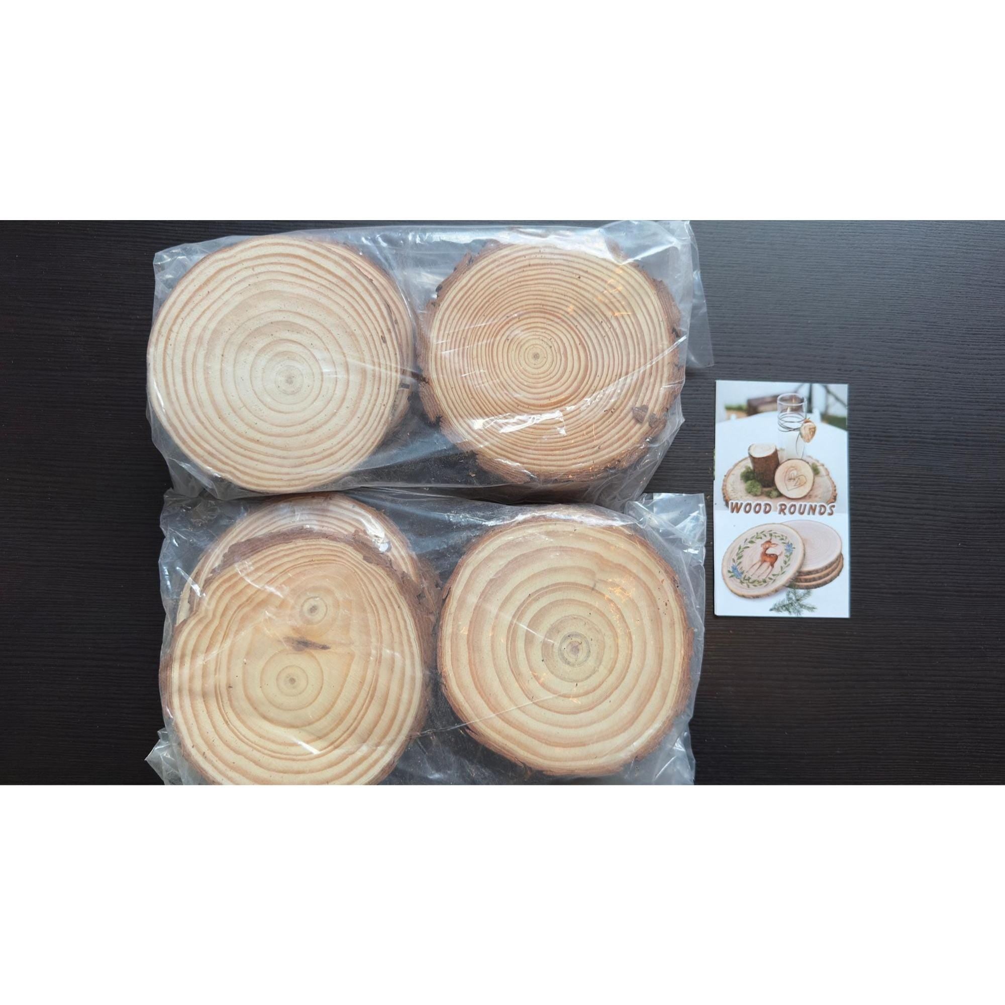 Unfinished Wood Slices (20 pcs) | Rustic Craft Kit for Wedding & DIY Decor. Ship fast! | Little Joy Market
