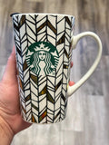 Starbucks Black Gold Geometric Cup with lid 14 oz – Ship Fast! | Little Joy Market