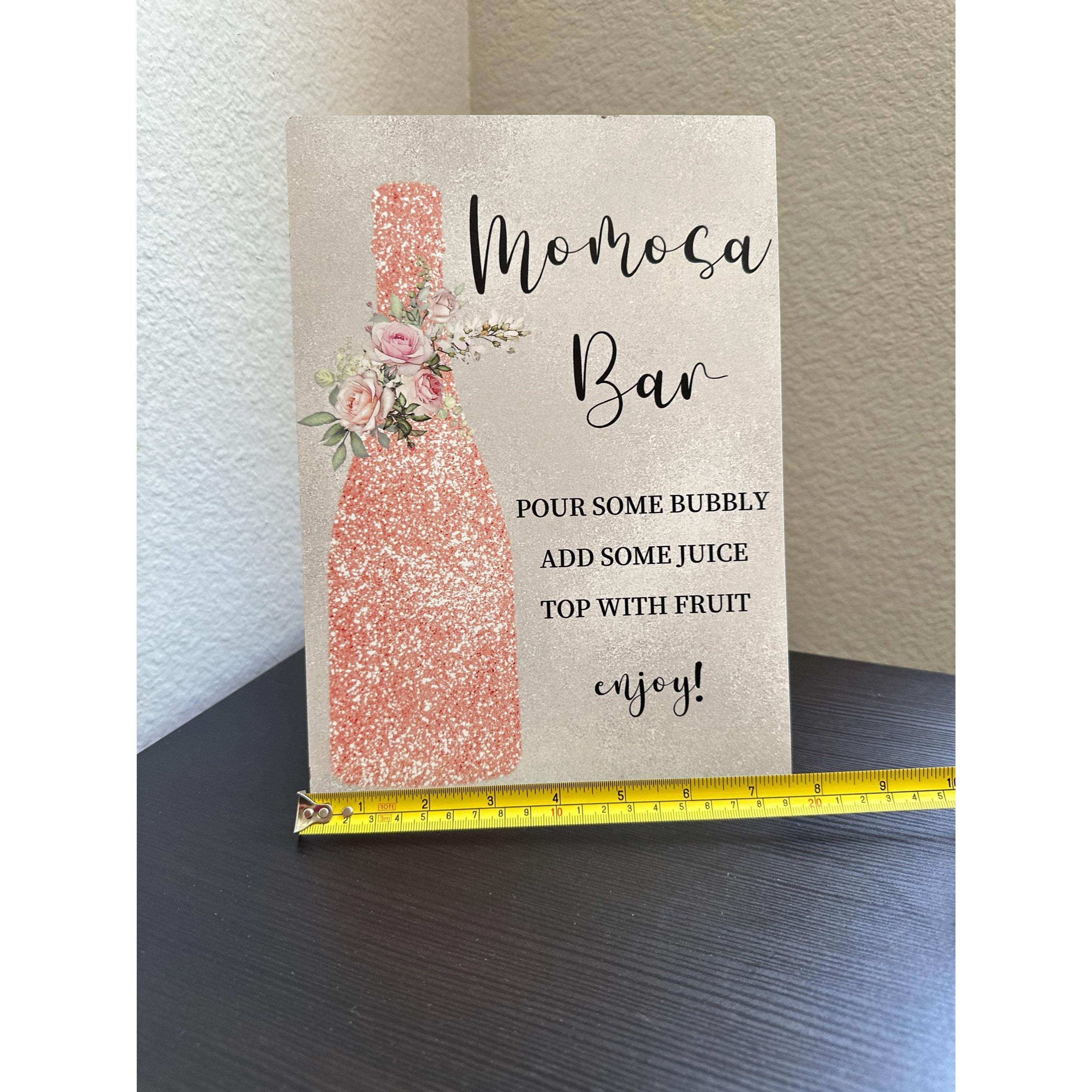 Wooden Mimosa Bar Sign 11x8 Bridal Shower Wedding Party Decor. Ship Fast!
