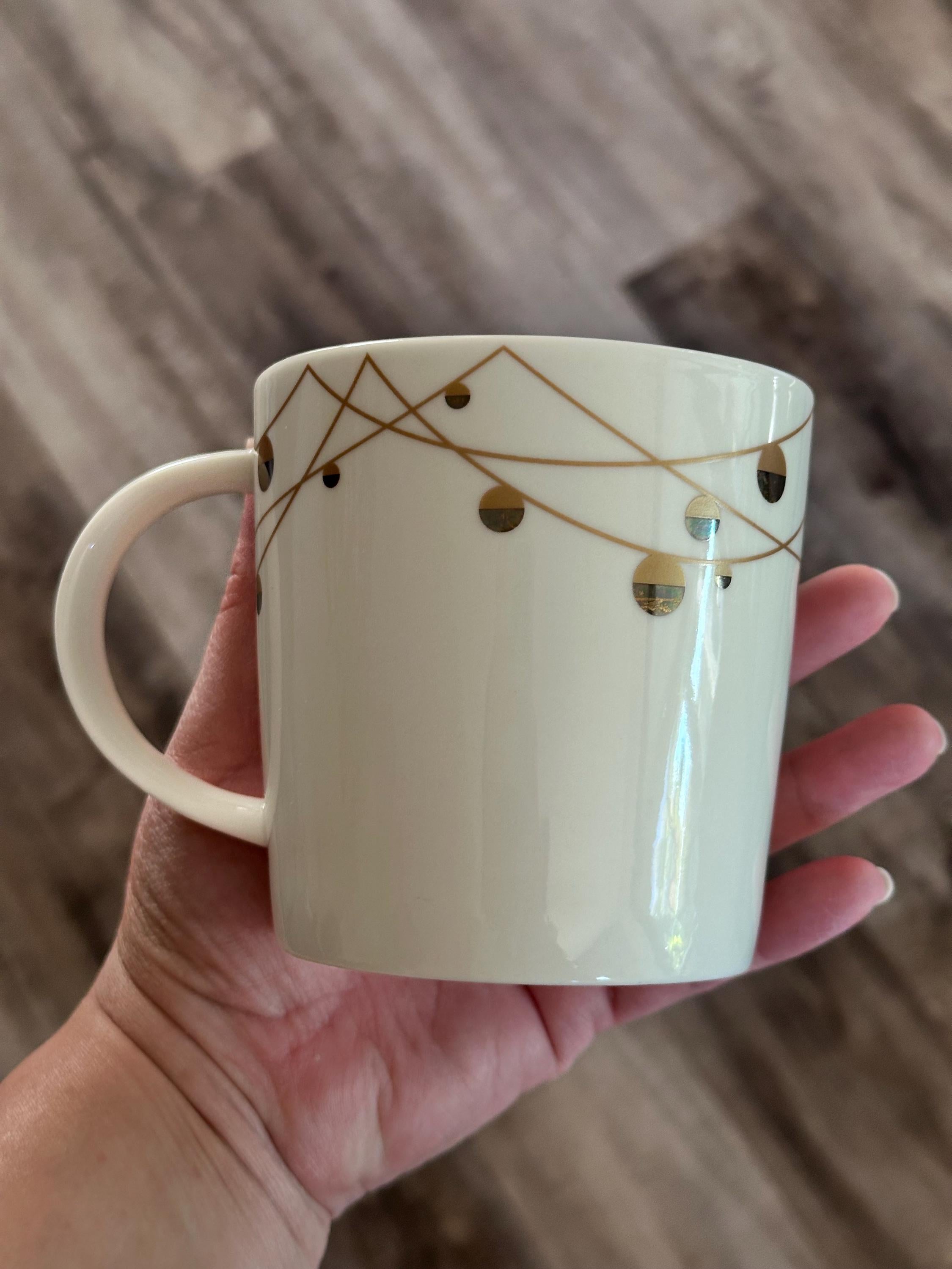 Starbucks 2012 Holiday Mug, Christmas Bulbs, Bone China (14oz). Ship Fast!