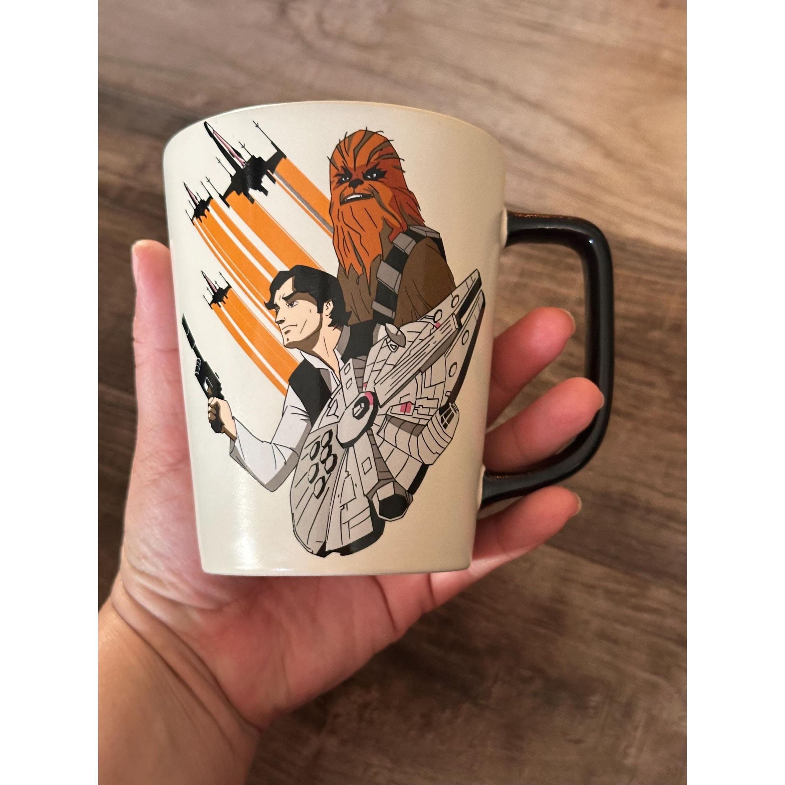 Disney Parks Star Wars Han Solo and Chewbacca Coffee Mug New. 16 Oz
