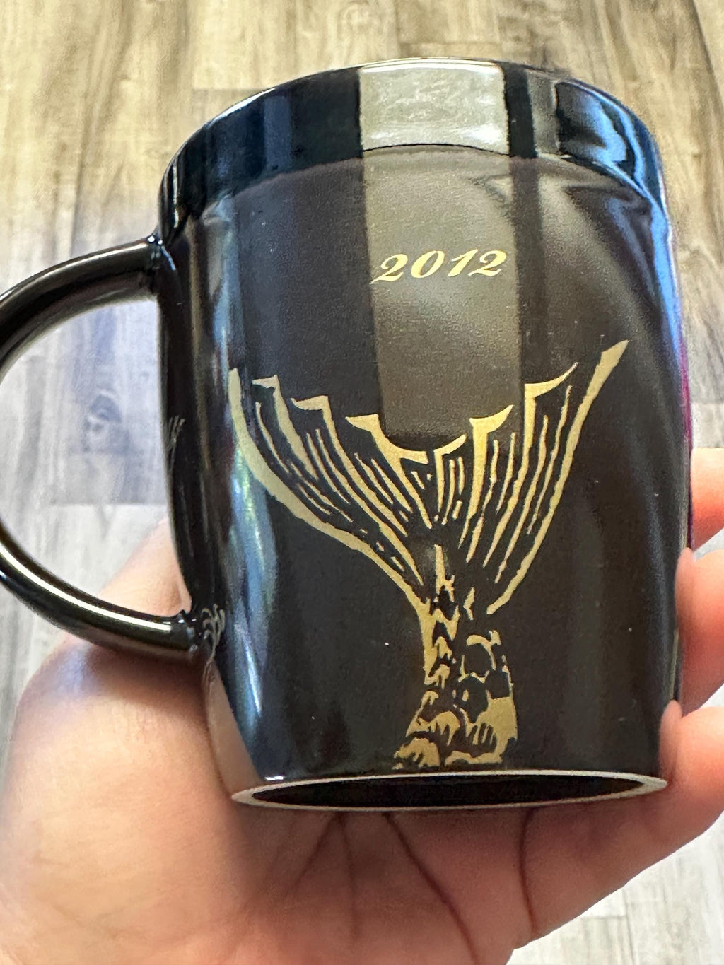 Starbucks Siren Mermaid 2012 Anniversary Mug 12oz Black Brown Gold Collectible. Ship Fast!