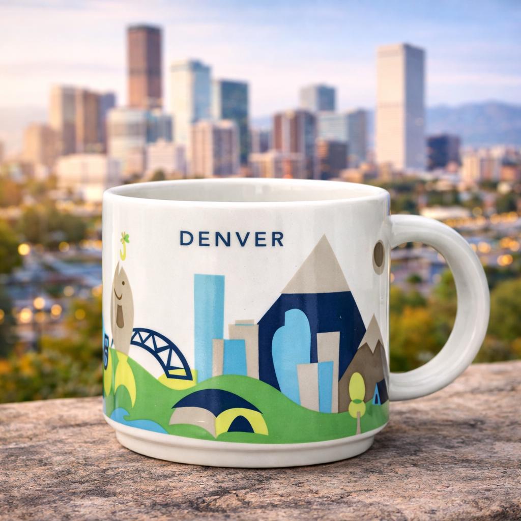 Starbucks Denver “You Are Here” YAH Collection 14oz Coffee Mug 2013. Ship Fast! | Little Joy Market