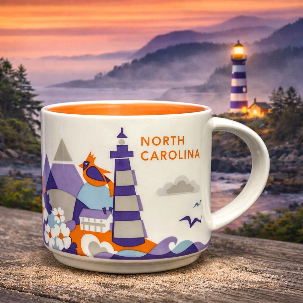 Starbucks North Carolina You Are Here Mug | 14 oz EUC. Ship Fast! | Little Joy Market