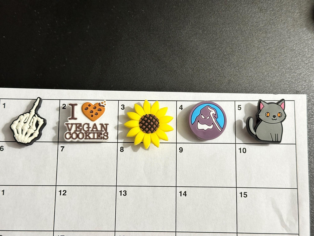Shoe Charms for Clogs Cat Sunflower Skeleton Vegan – Croc Charms. Ship Fast!