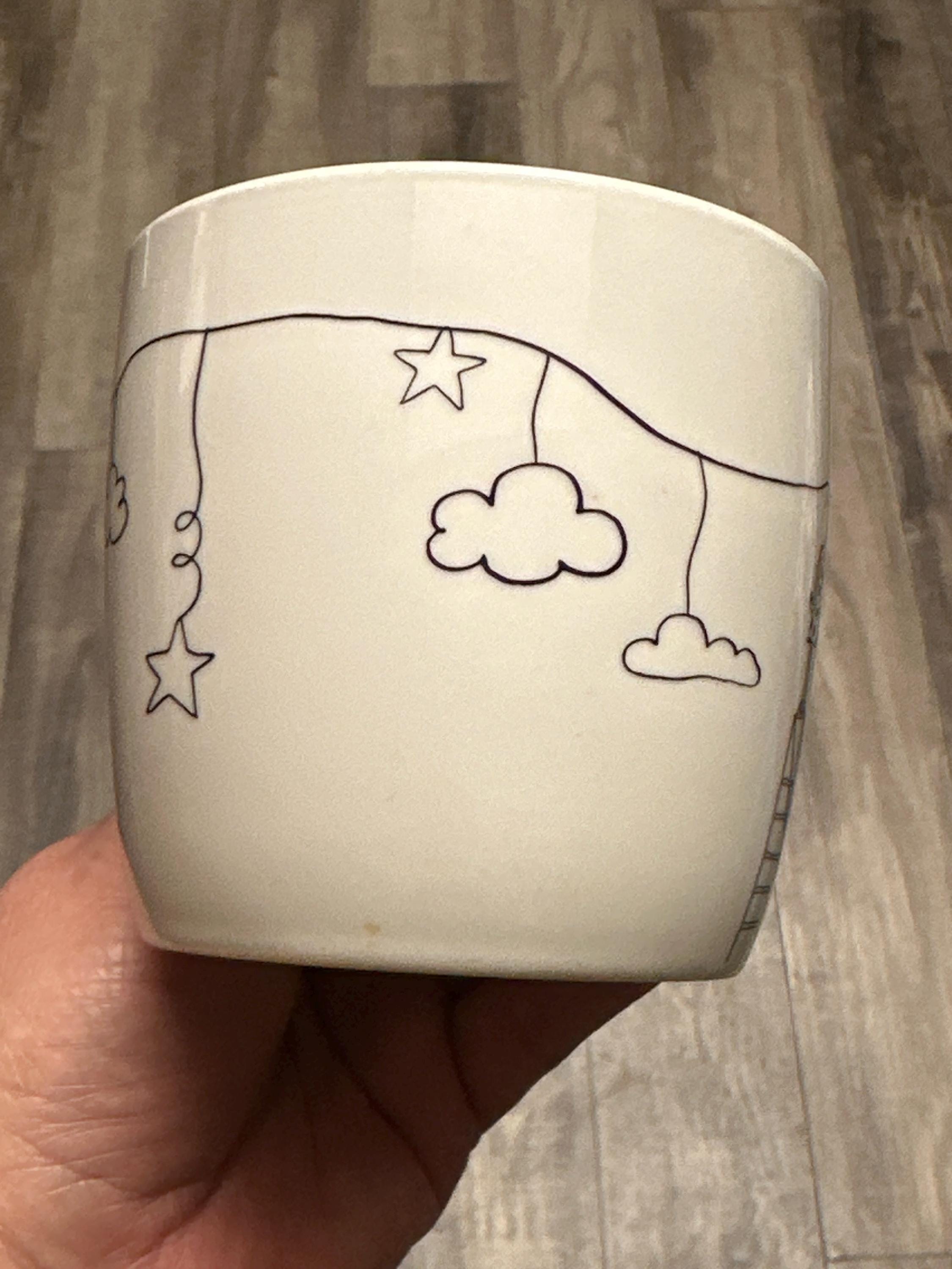 Starbucks Harvest Moon Woman Ladder Mug 14oz Coffee Cup GUC