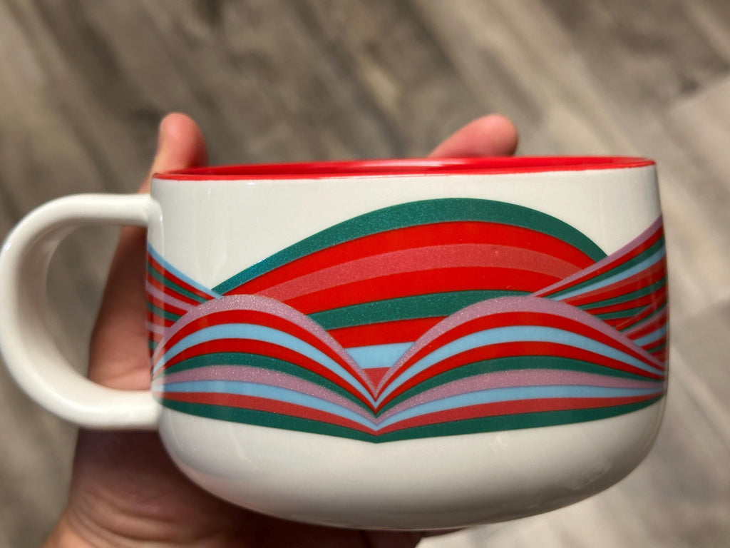 Starbucks Holiday Ceramic Swirl Candy Cane Mug 16oz, 2024. Ship Fast!