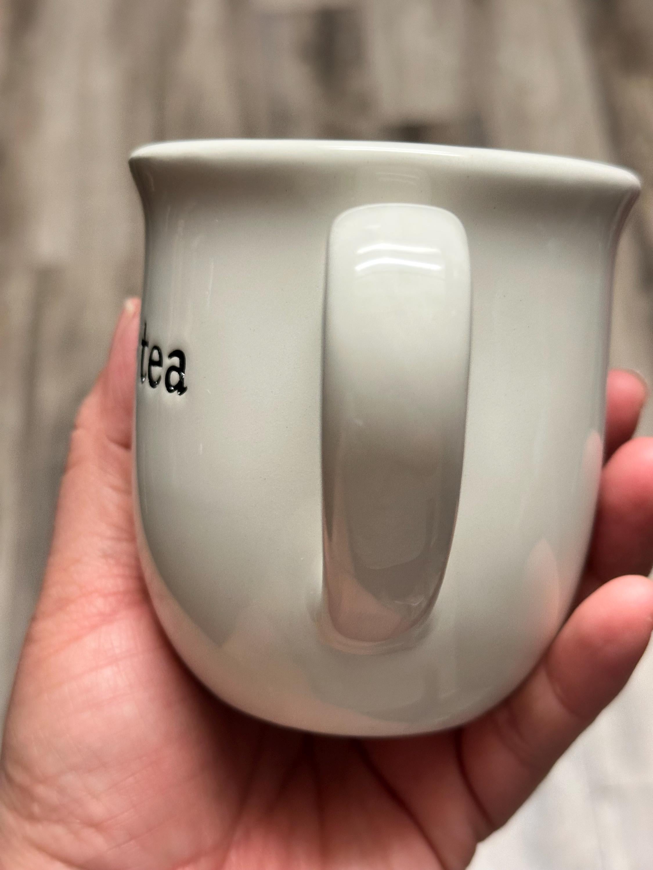 Sincerity Tea Mug White Yellow 12 oz – New. Teacup. Ship Fast!