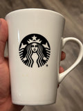 Starbucks White Mug with Black Siren 16oz – 2016, Retired. Ship fast! | Little Joy Market