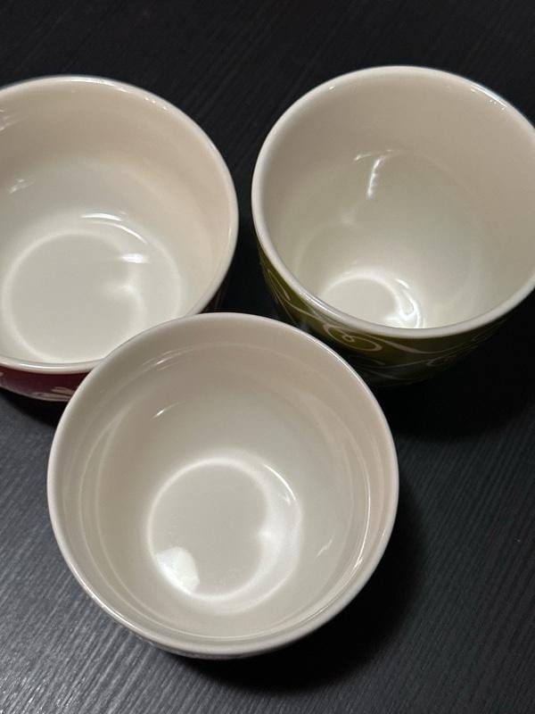 Starbucks Nesting Bone China Cups Coffee Cup Set of 3. New!