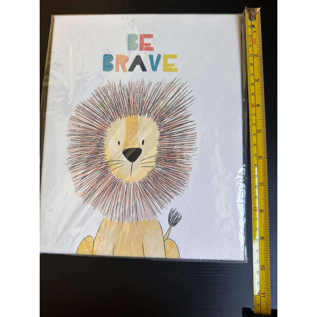 Safari Animal Canvas Prints: Baby Room Decor, Wooden Photo Props, Clip Holder