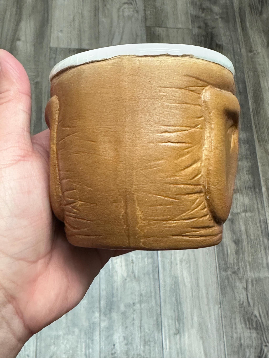 3D Animal Mug Brown Handpainted Ceramic Coffee Cup 10oz