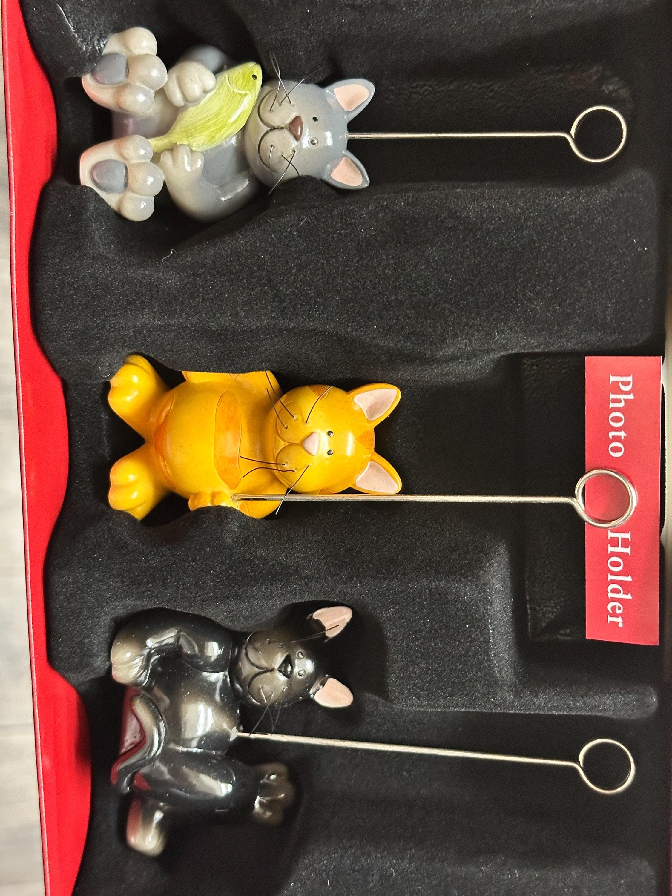 Cat Photo Holders Set of 3 | Cat Lover Desk Decor | Ships Fast!