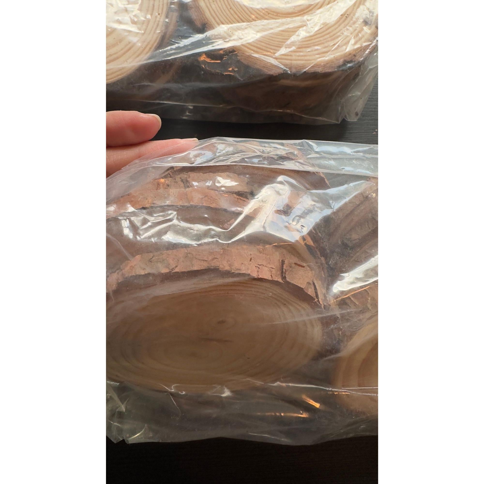 Unfinished Wood Slices (20 pcs) | Rustic Craft Kit for Wedding & DIY Decor. Ship fast!