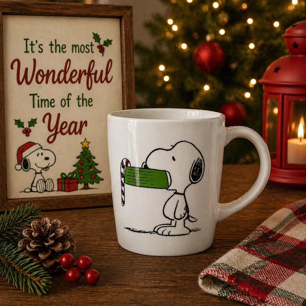 Snoopy Christmas Mug 2019 Stoneware Peanuts Holiday Cup EUC | Little Joy Market