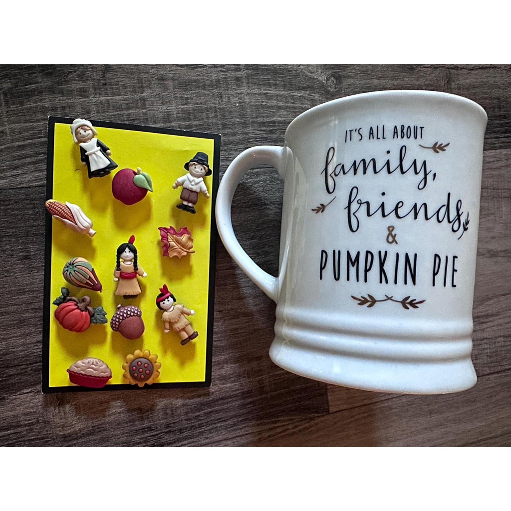 Thanksgiving Mug & Pilgrim Magnets Set: Fall Decor | Little Joy Market