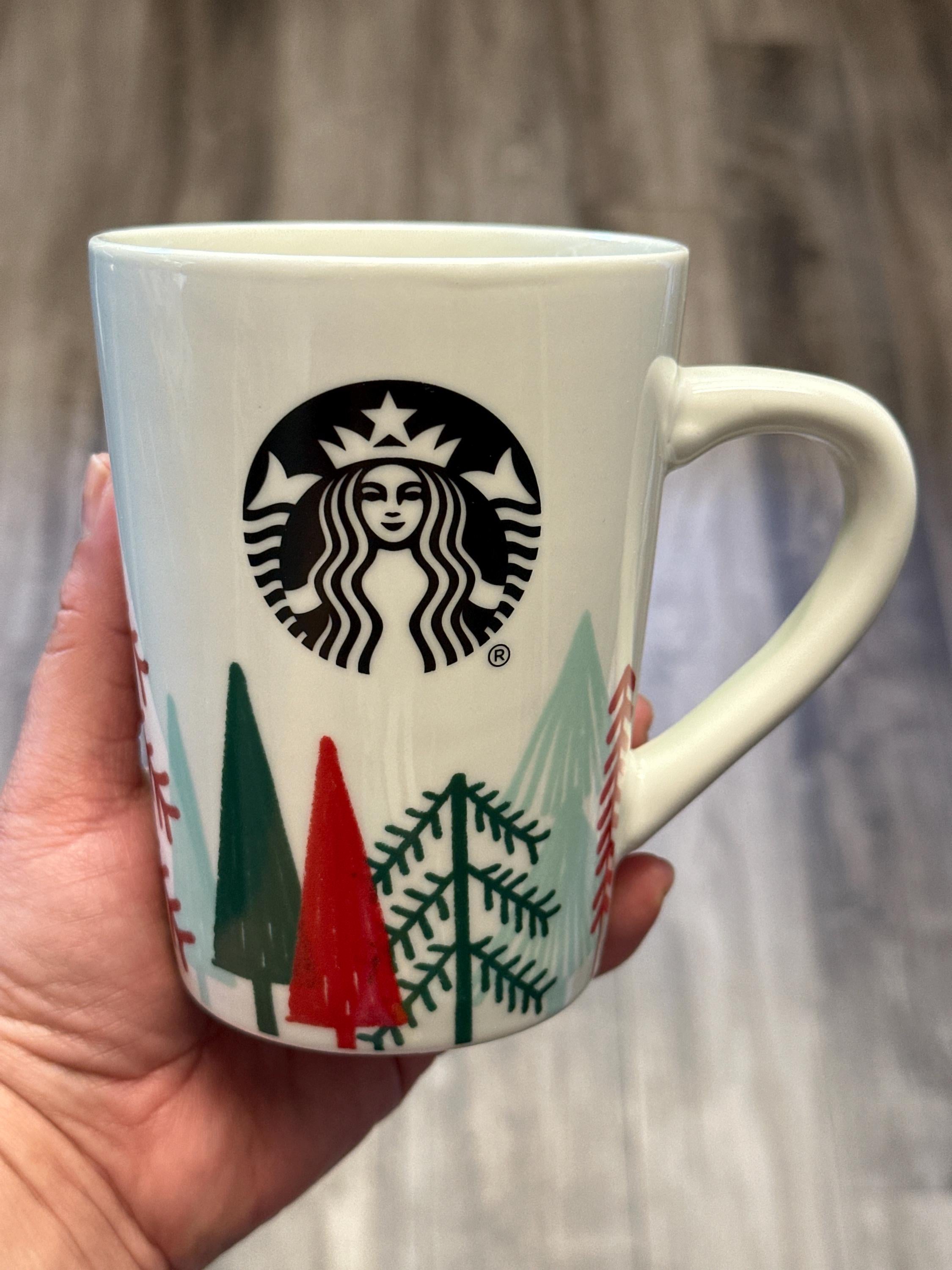 Starbucks Christmas Tree Mug 14oz Holiday Ceramic Coffee Cup EUC