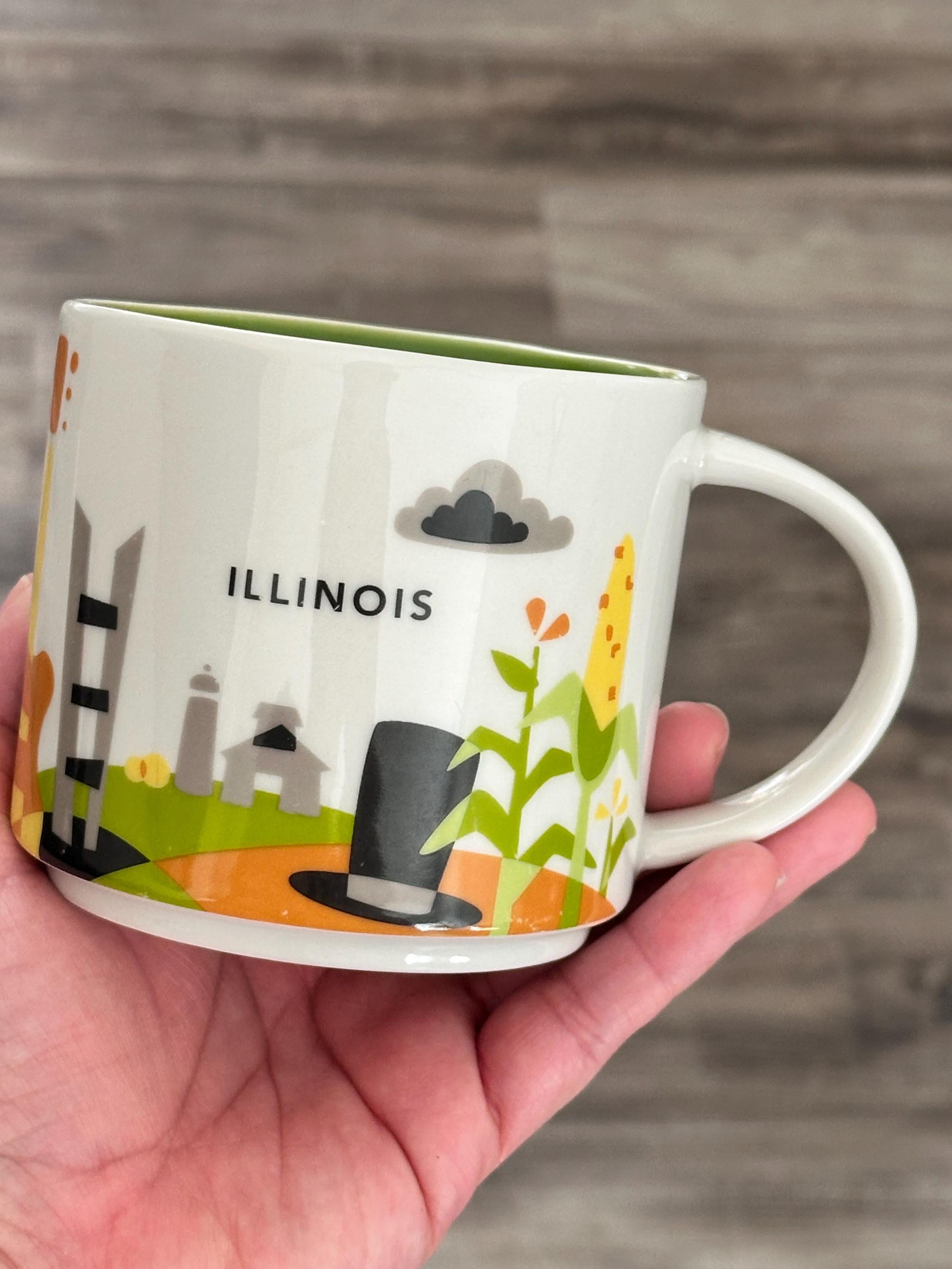 Starbucks You Are Here Illinois Mug 2015 | 14 oz Collectible Coffee Cup. Ship Fast!