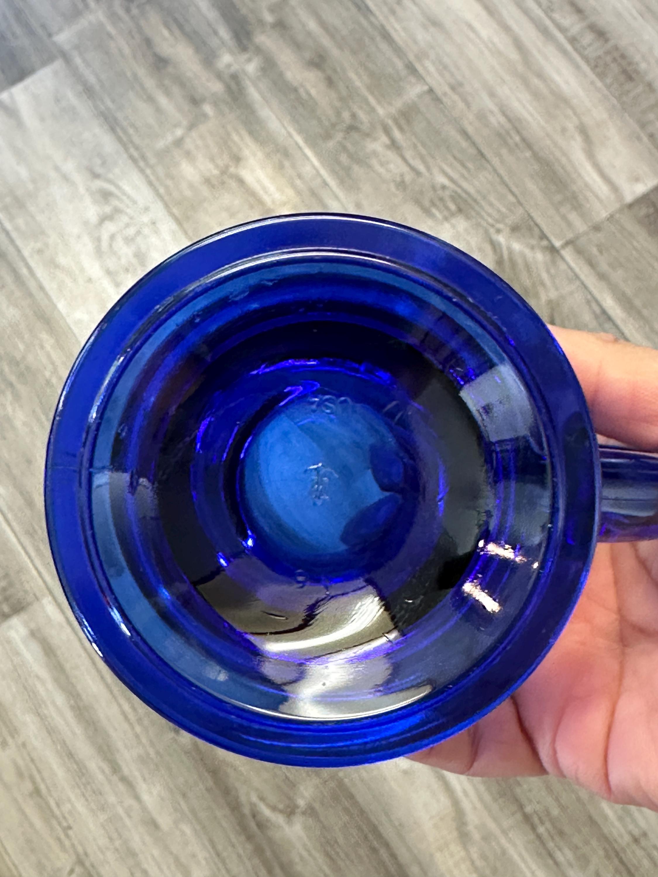 Vintage Starbucks Cafe Mug 16oz – Anchor Hocking Cobalt Blue Glass. Ship Fast!