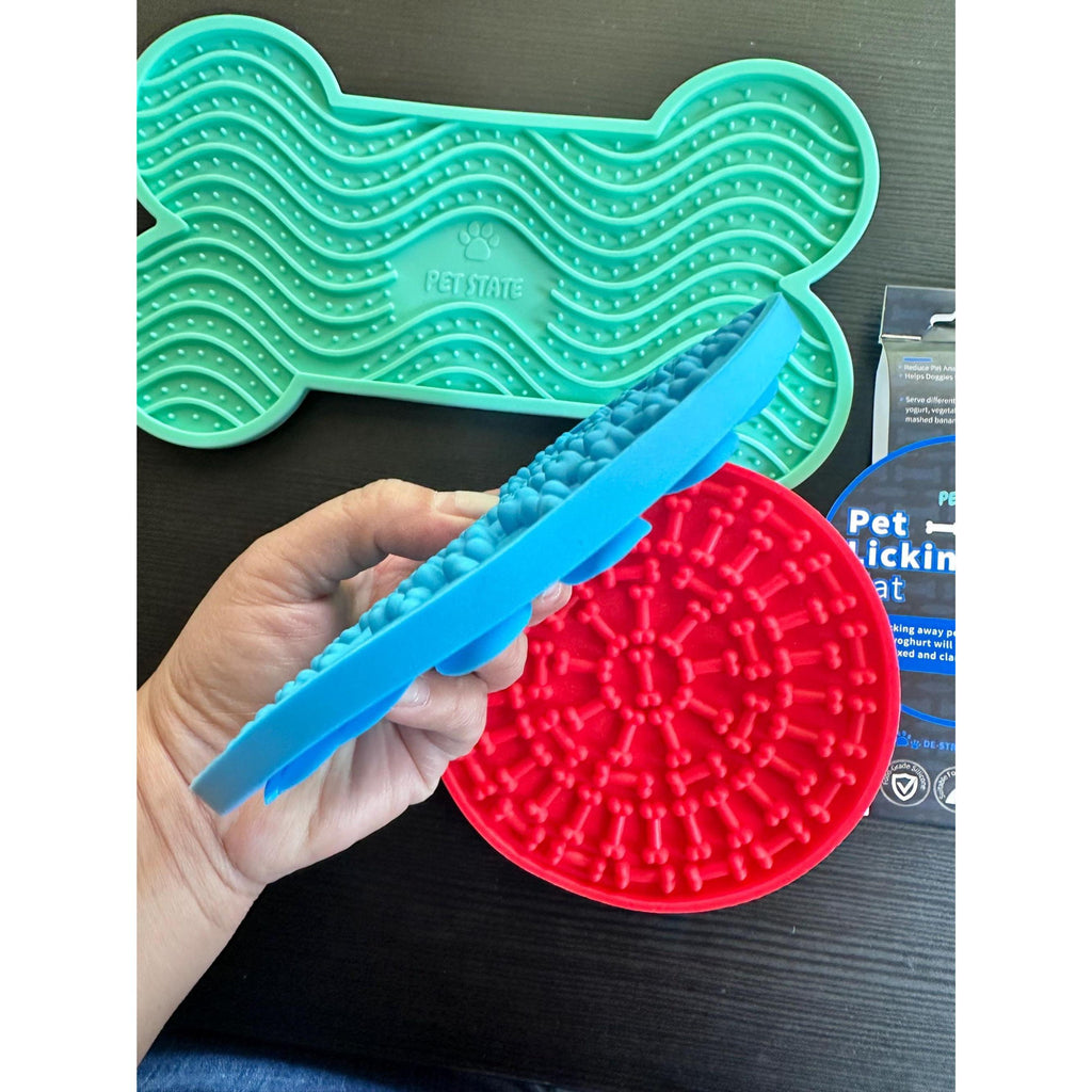 Dog Lick Pad 3-Pack for Anxiety Relief and Bath Time | Strong Suction. Ship Fast!
