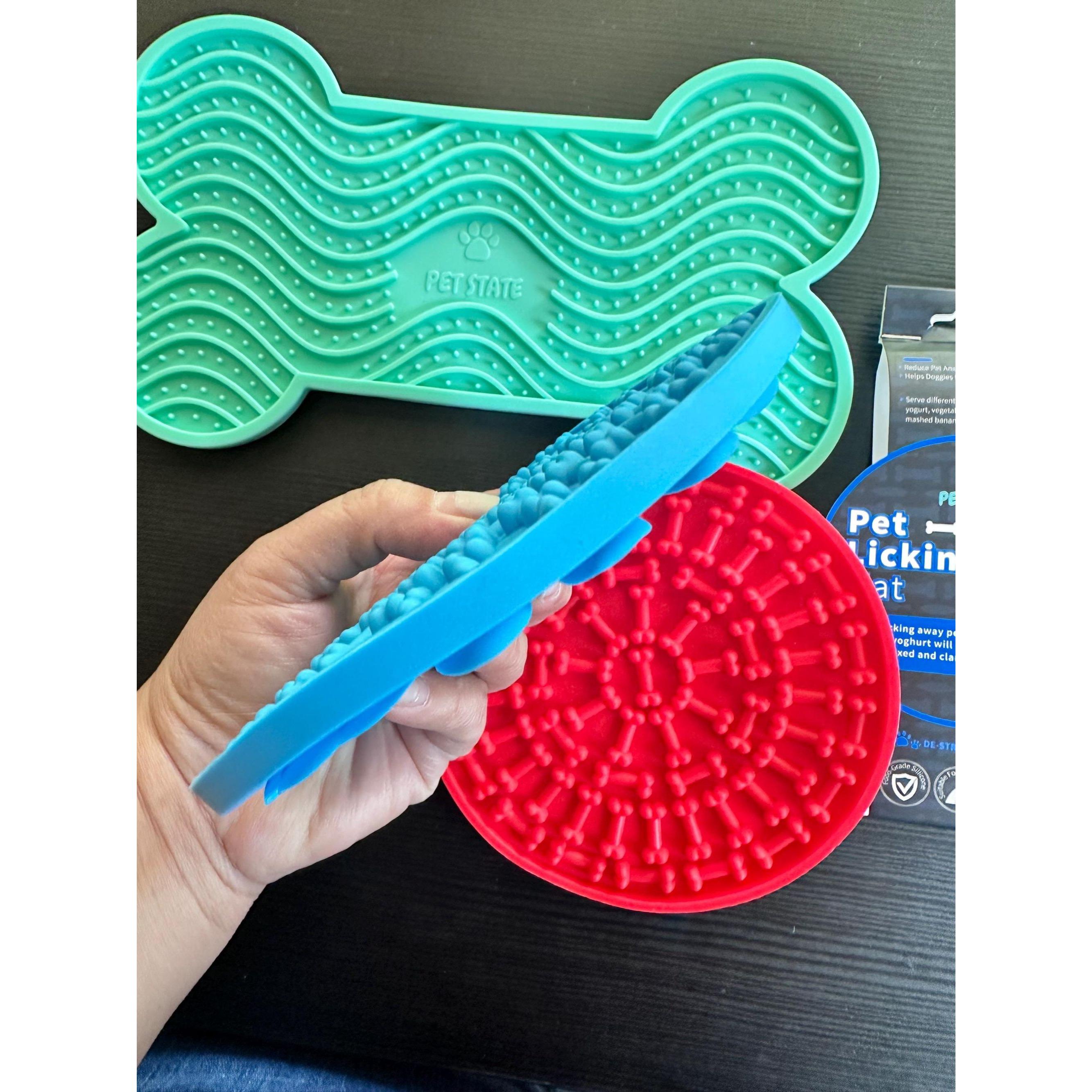Dog Lick Pad 3-Pack for Anxiety Relief and Bath Time | Strong Suction. Ship Fast!