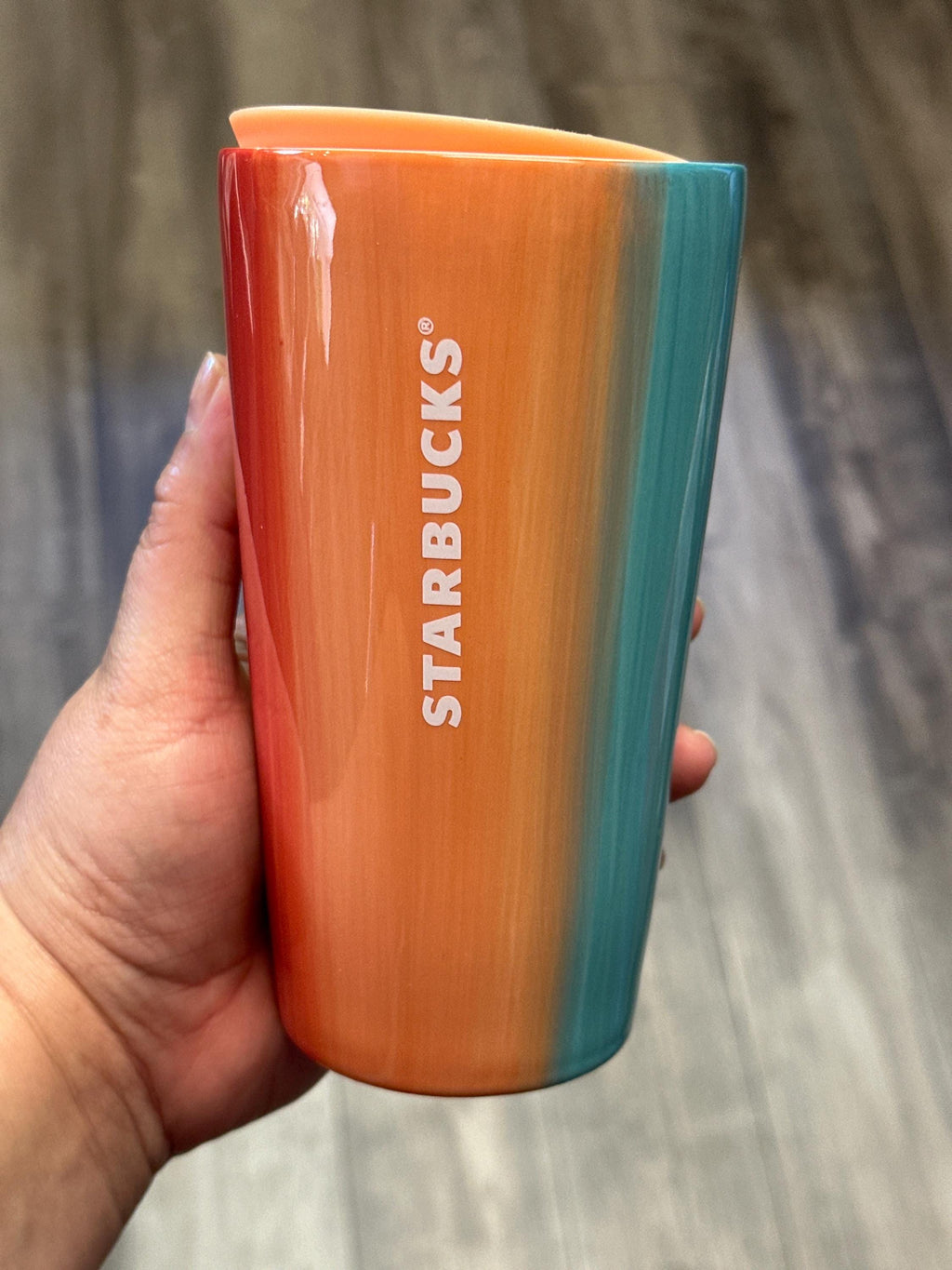 Starbucks Multicolor Travel Tumbler 12oz Coffee Cup GUC