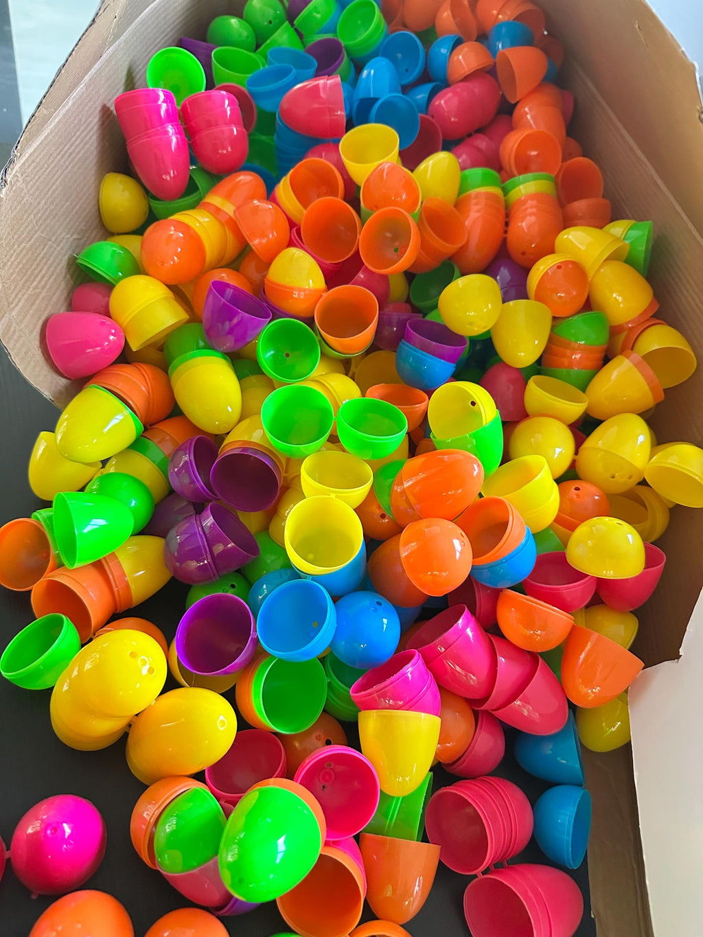 500 Plastic Easter Eggs 2.3" Fillable Bulk Colorful Egg Hunt Party. Ship Fast! | Little Joy Market