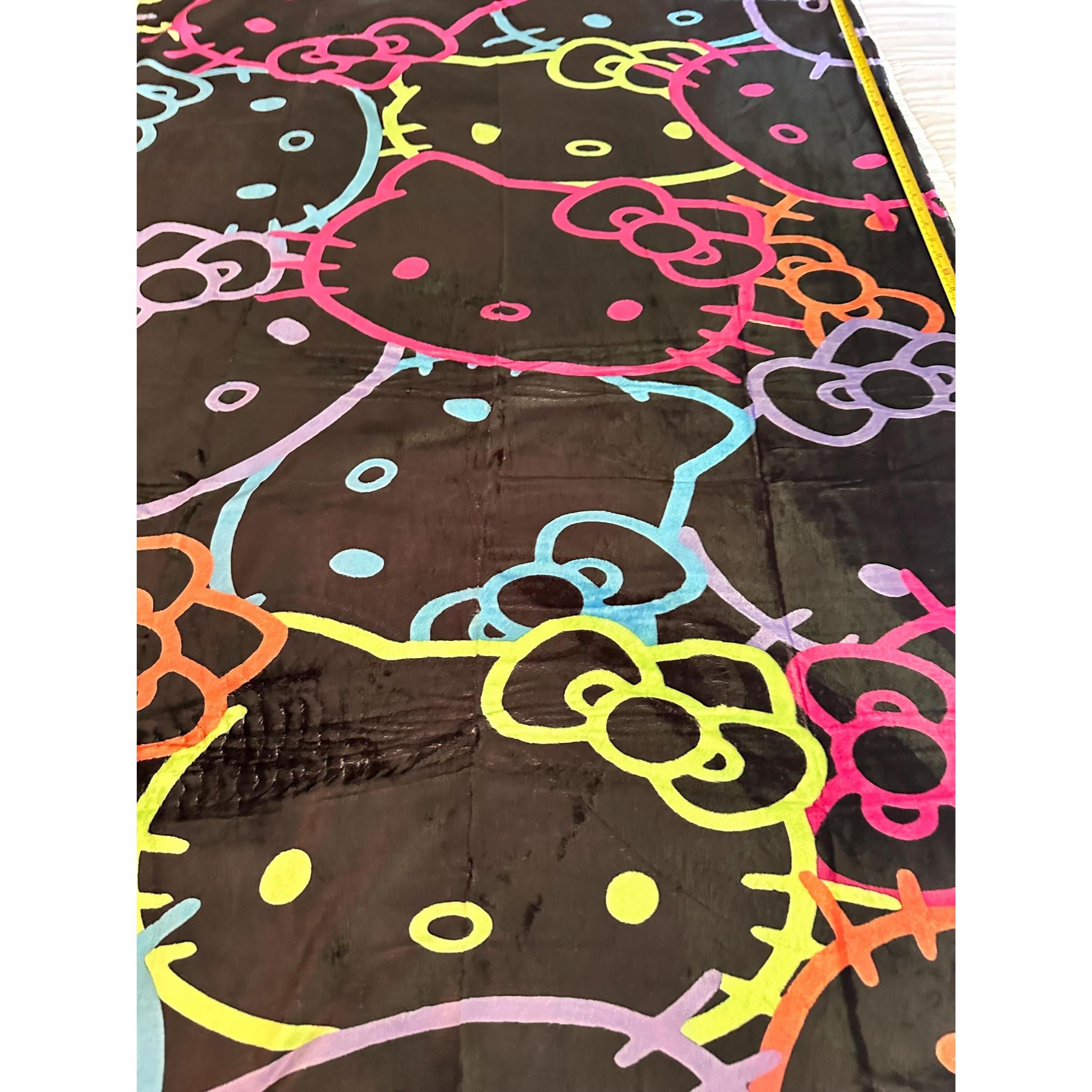 Hello Kitty Neon Blanket 39x53 Inches | Soft Cozy Throw | Ships Fast!