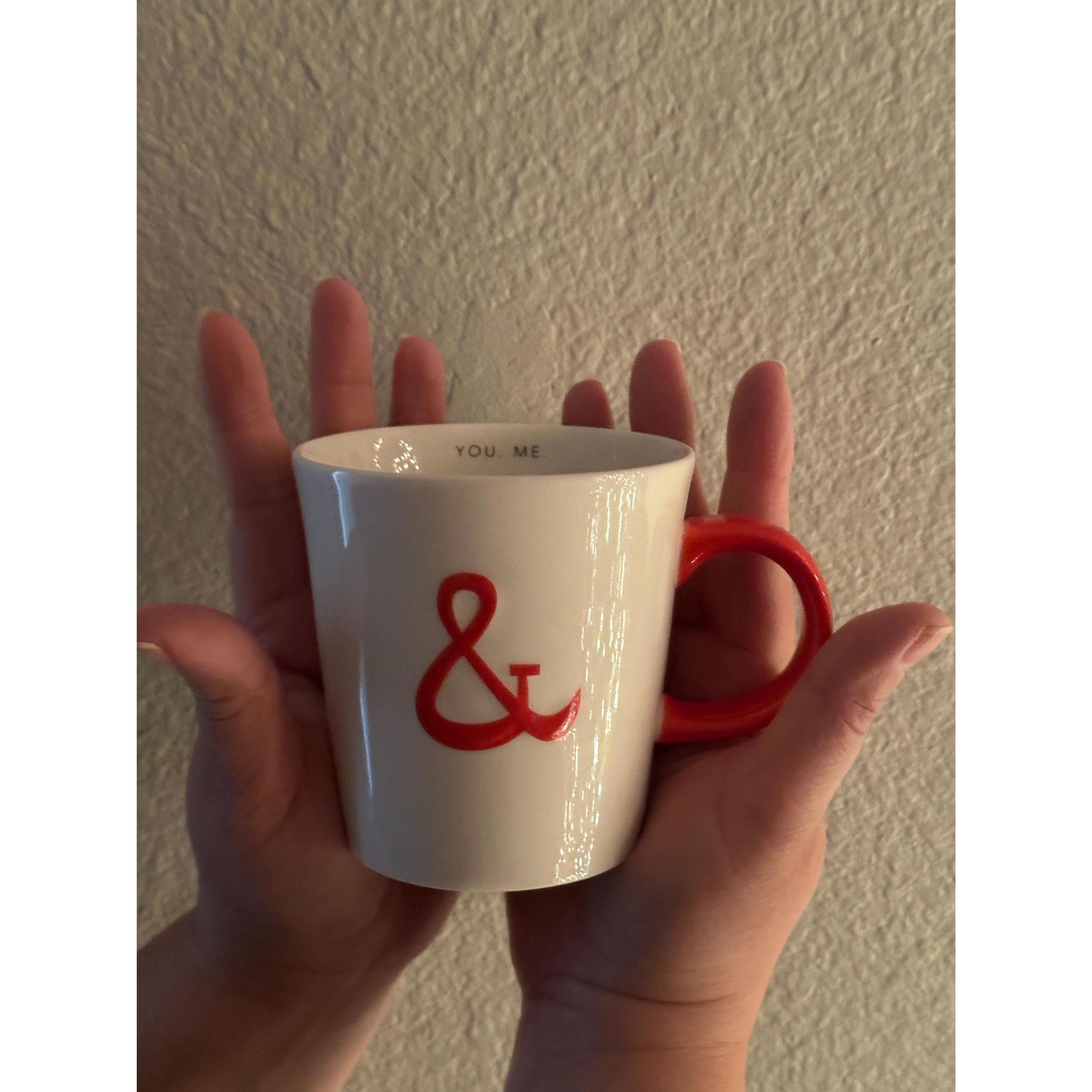 Starbucks You & and Me Ceramic Mug 12 oz White Red Love 2013 | Ship fast.