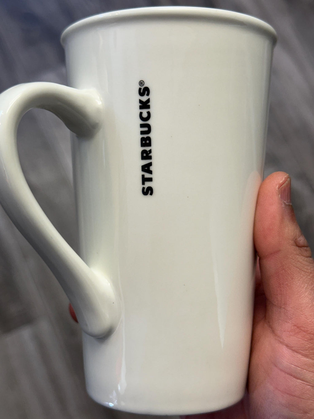 Starbucks White Mug with Green Siren 16oz – 2017 Preloved, Retired. Ship Fast!