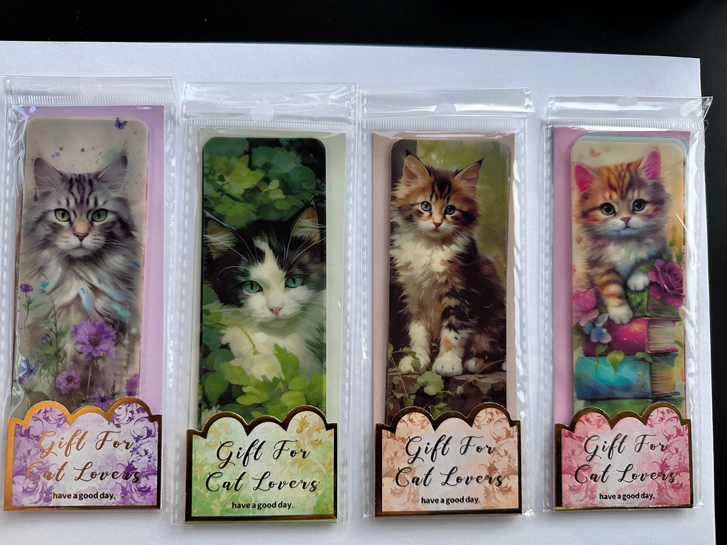 Kitten Peek-a-Boo Bookmarks Set of 5, Cat Lover Reading Accessories | Little Joy Market