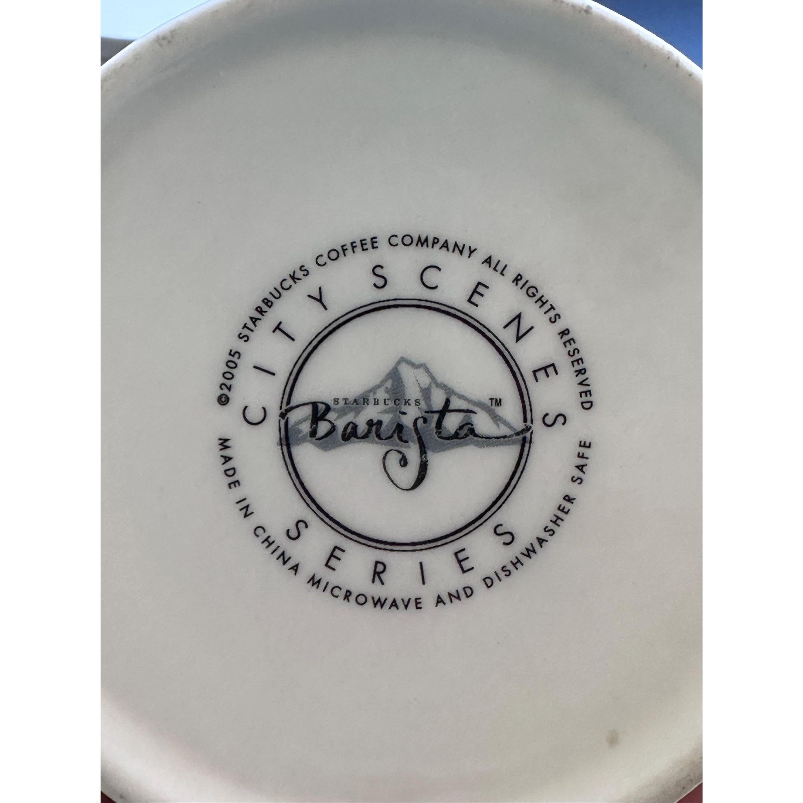 Vintage Starbucks Portland Oregon City Scene Mug - 2005 Barista Series