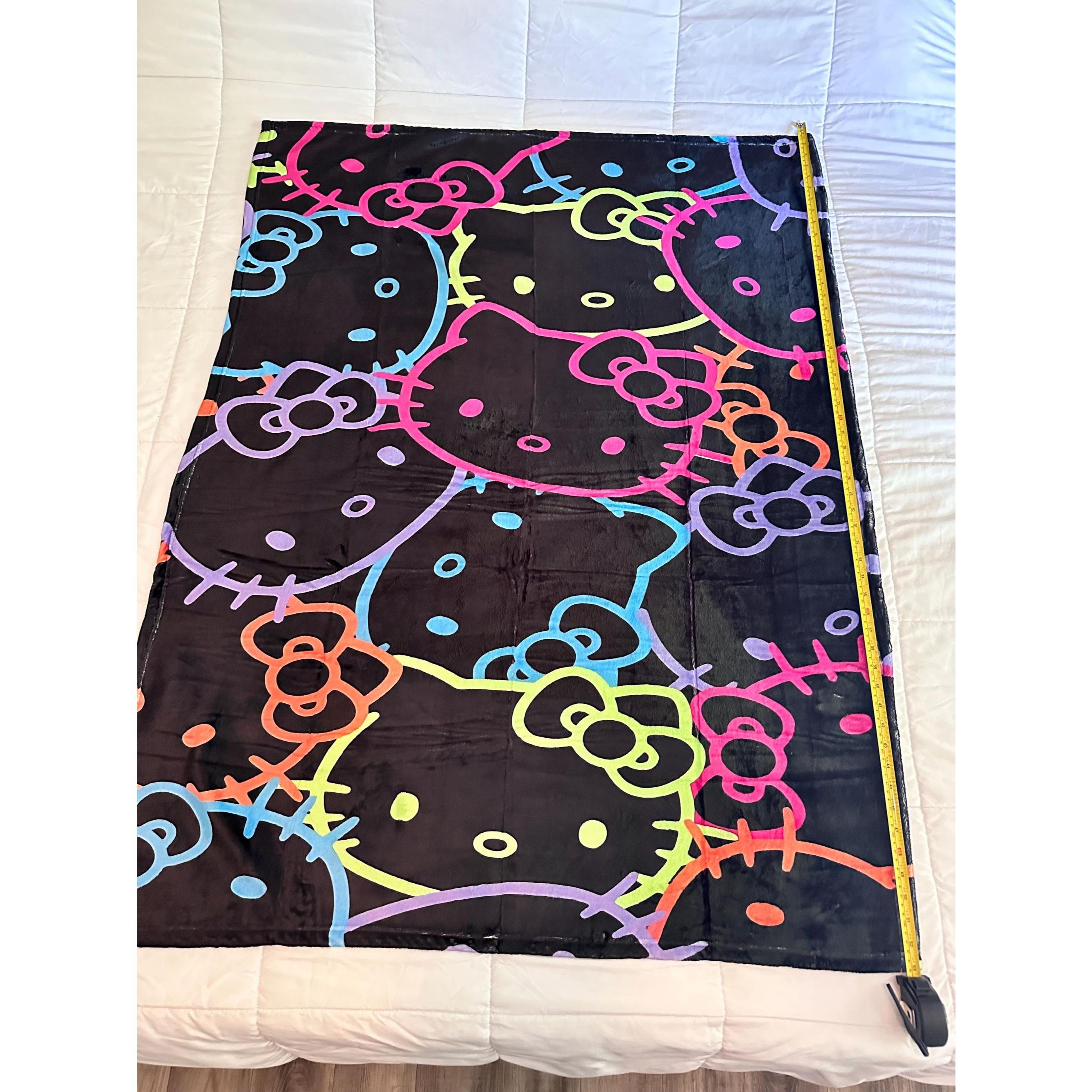Hello Kitty Neon Blanket 39x53 Inches | Soft Cozy Throw | Ships Fast!