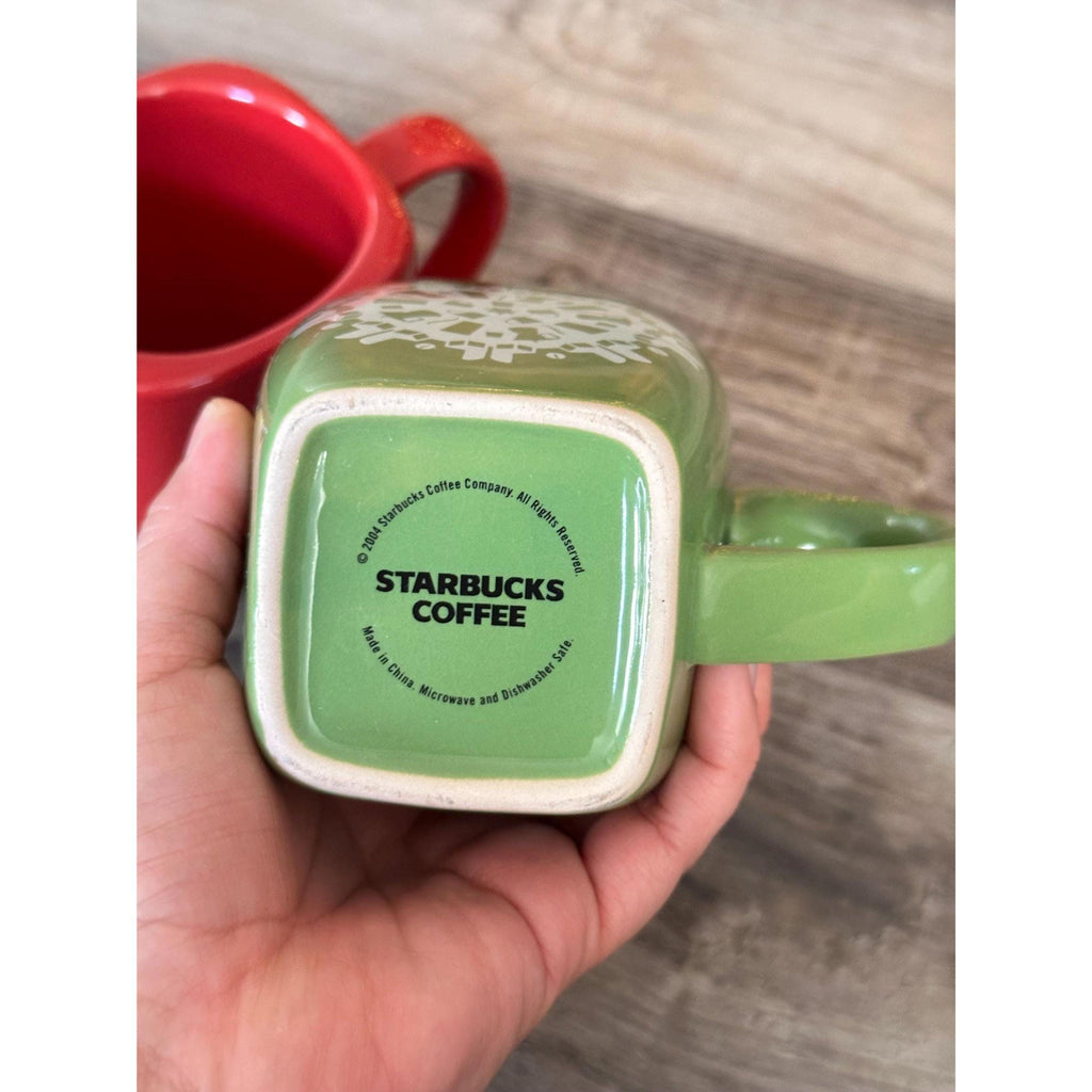 Starbucks Vintage 2004 Couples Christmas Mugs Set – 12oz Each. Ship Fast!