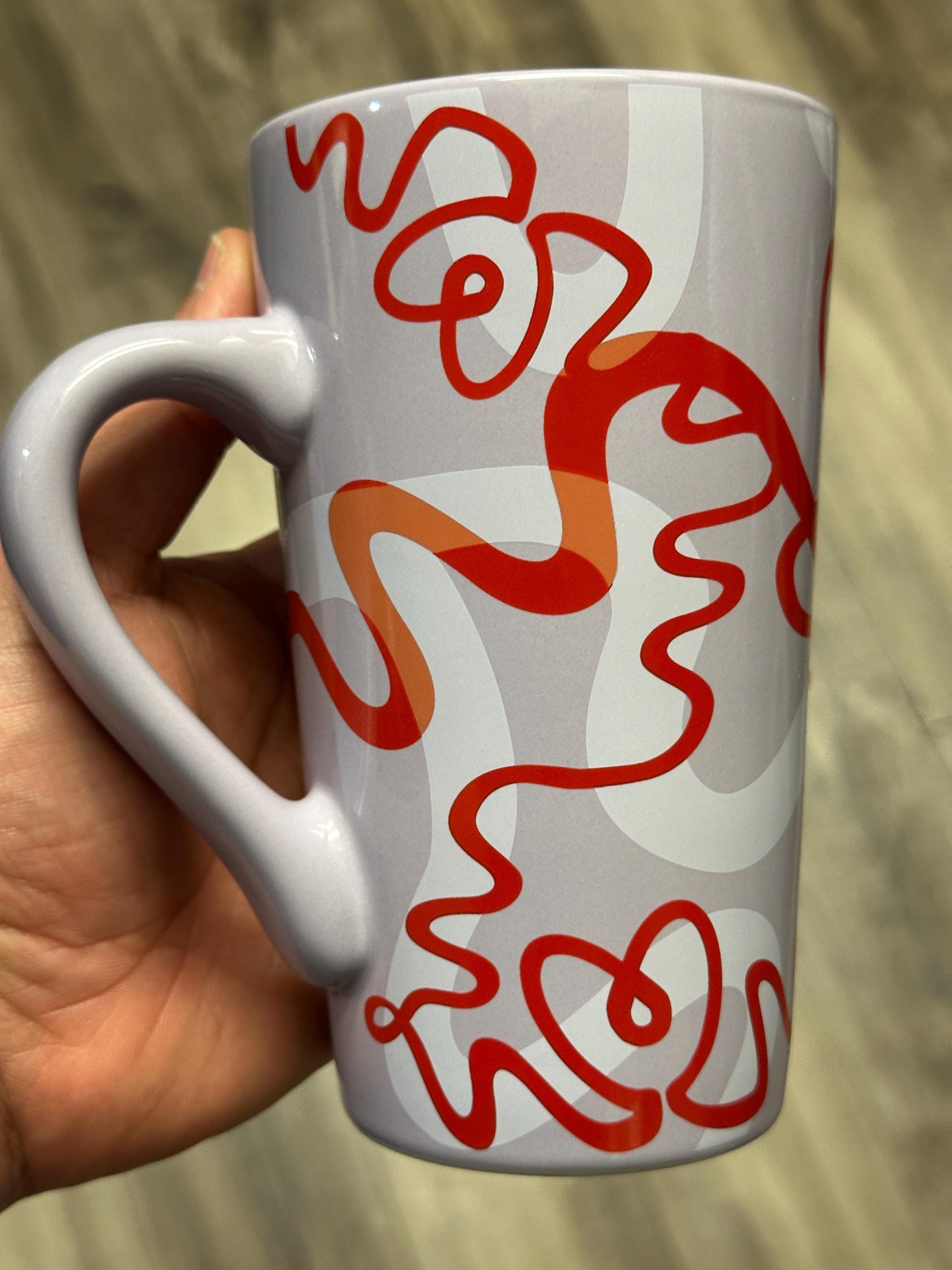 Starbucks Mermaid Purple Red & White Ribbons Mug 16oz, 2023. Ship Fast!