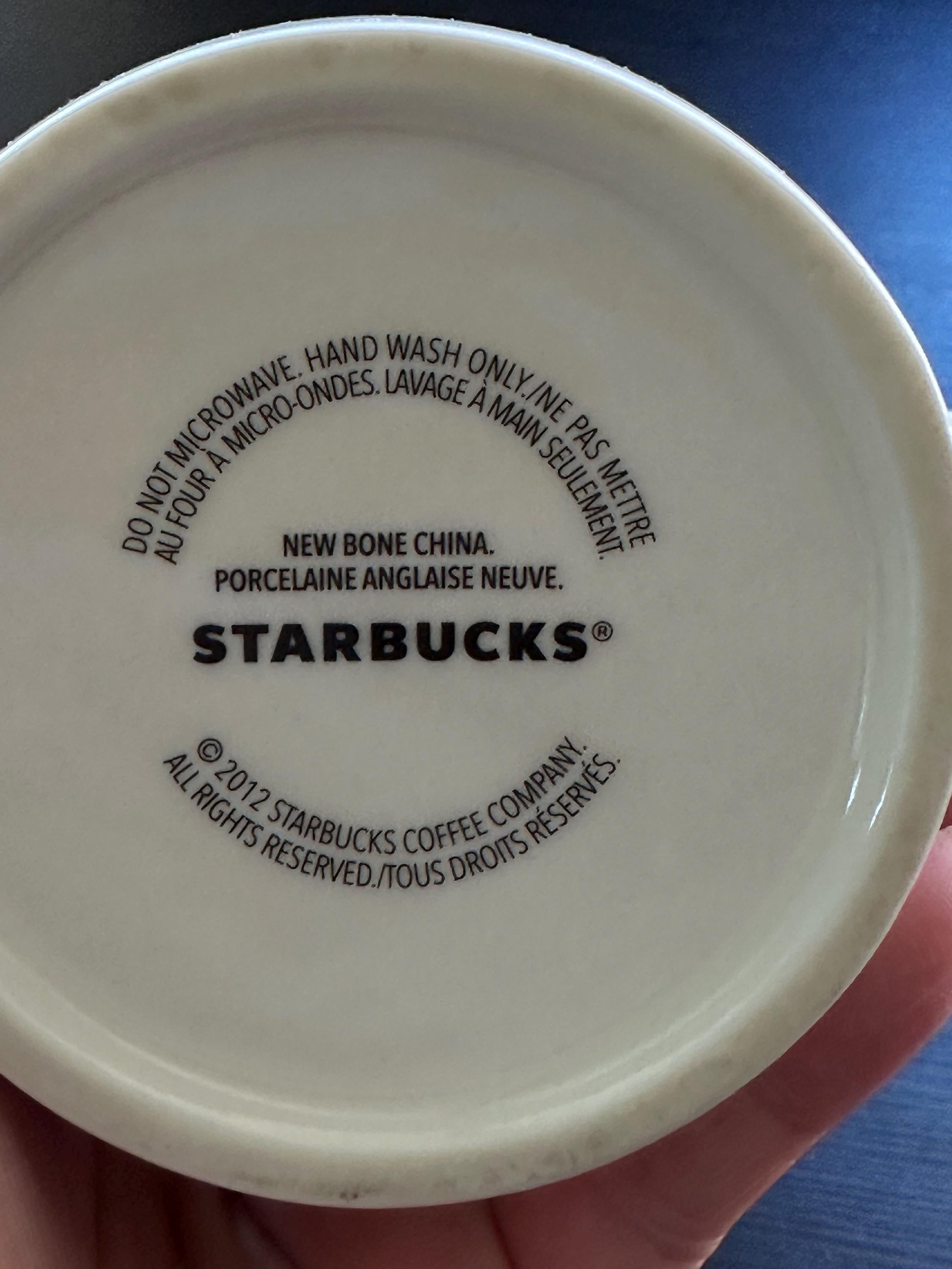Starbucks 2012 Holiday Mug, Christmas Bulbs, Bone China (14oz). Ship Fast!