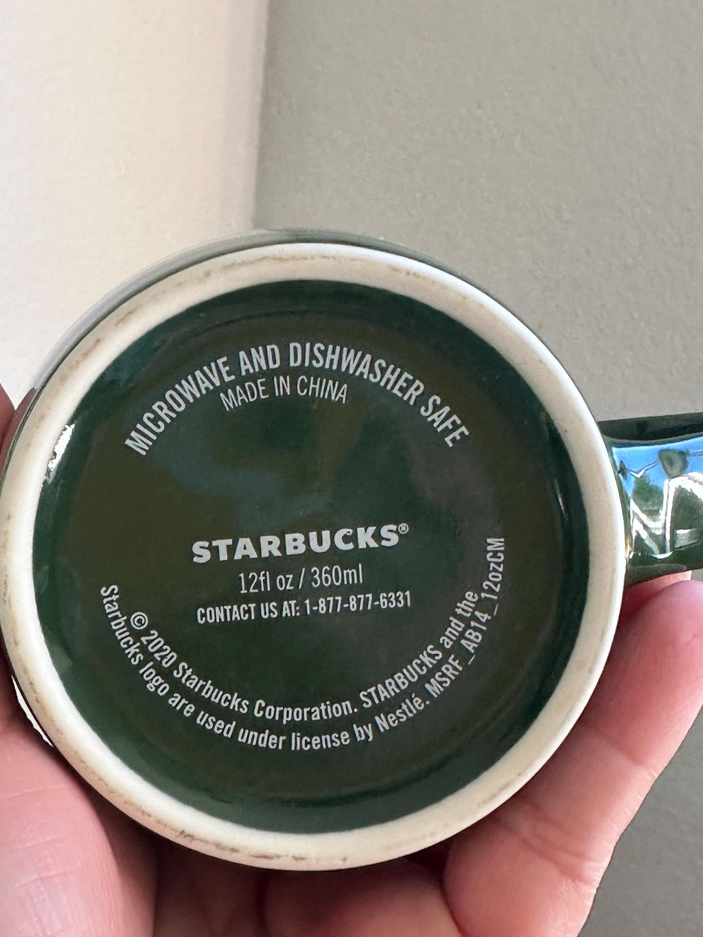 Starbucks Green Holiday Mug, 2020 Collector Cup (12 oz). Ship fast!