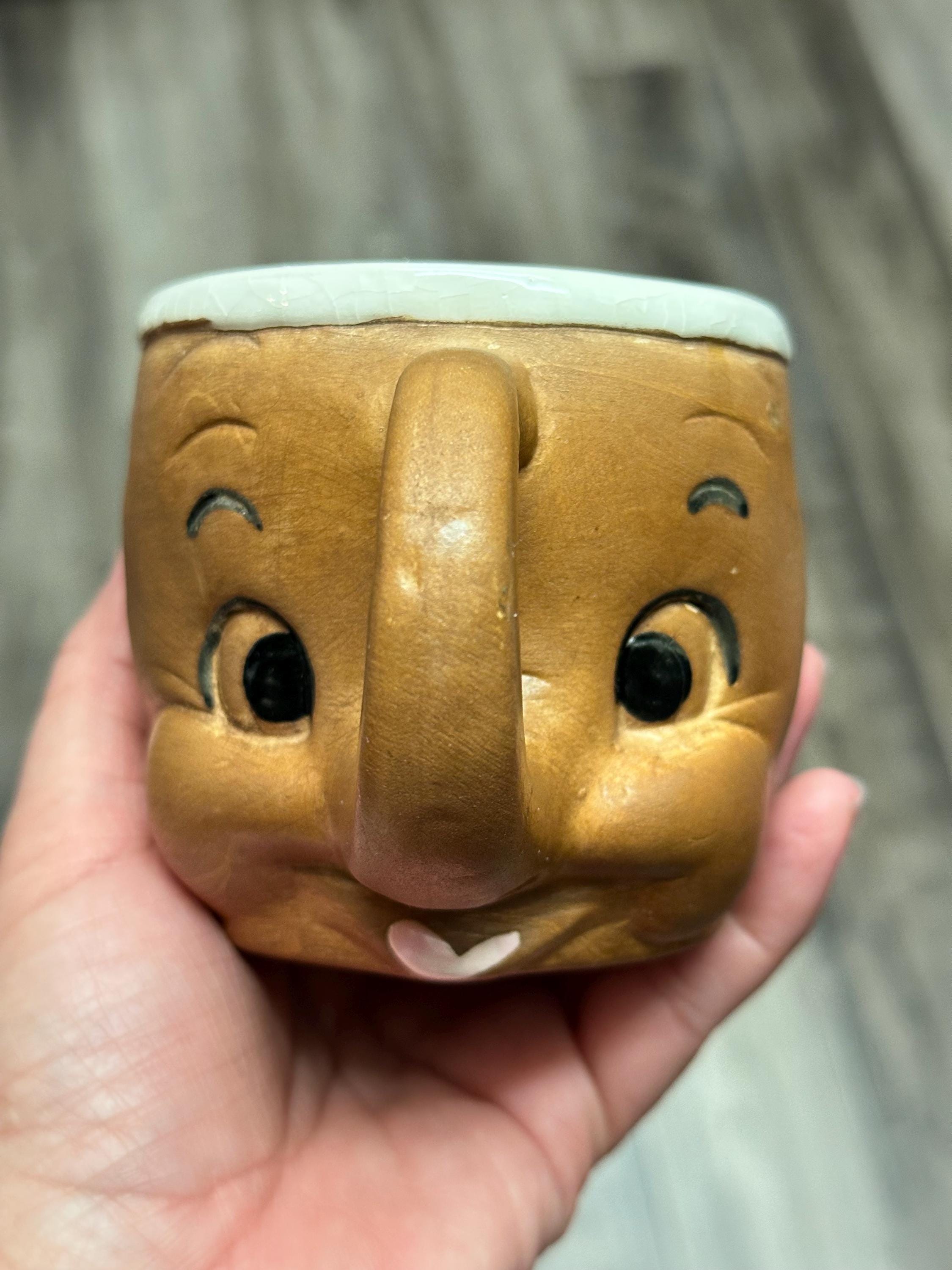 3D Animal Mug Brown Handpainted Ceramic Coffee Cup 10oz