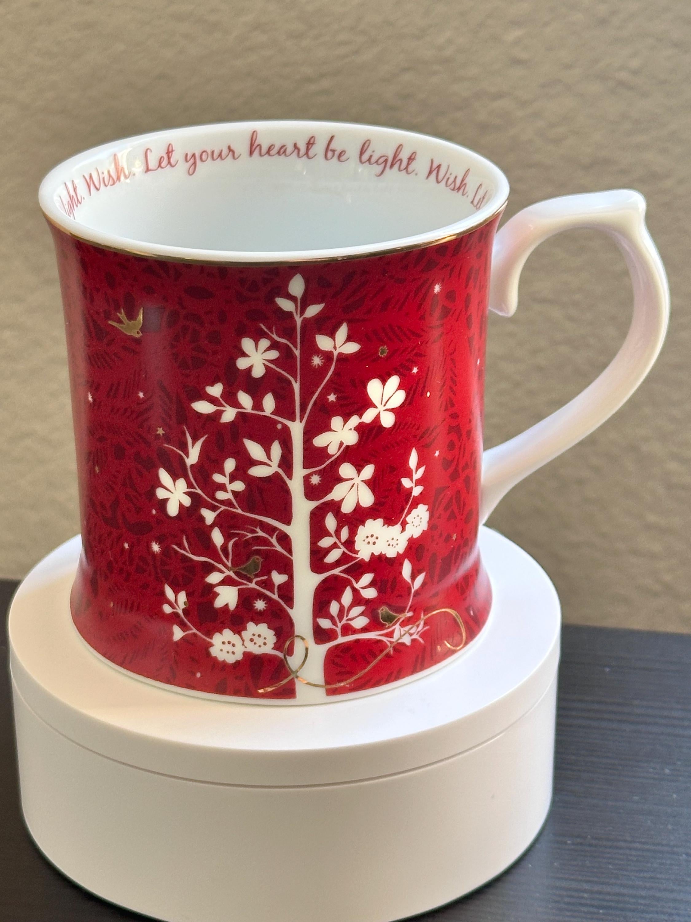 Starbucks Rosanna Holiday Mug – Red Tree, White Birds 2009. Ship Fast! | Little Joy Market