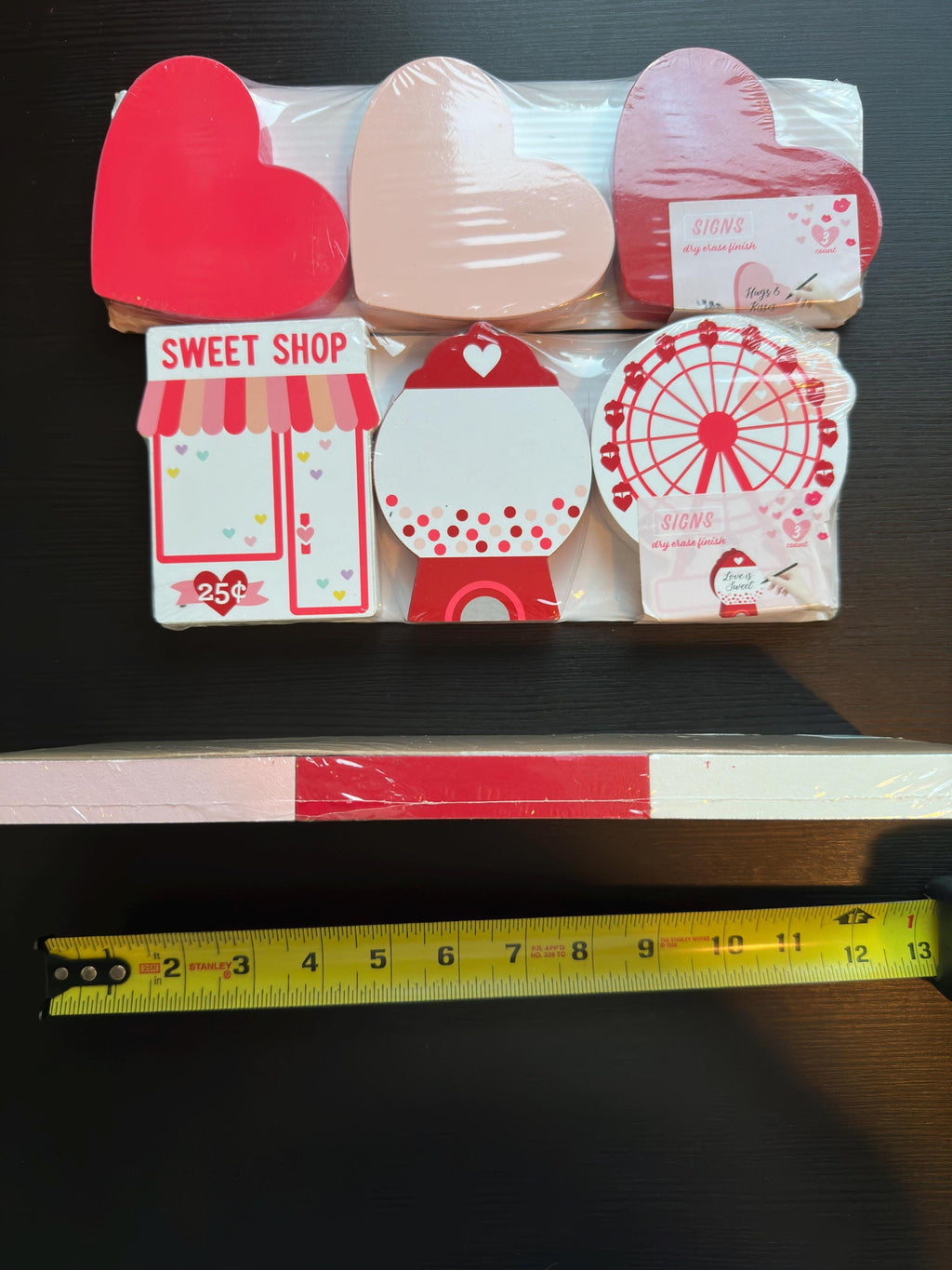 Valentine Wooden Sign Decorations | 9-Piece Set | Small | New. Ship Fast!