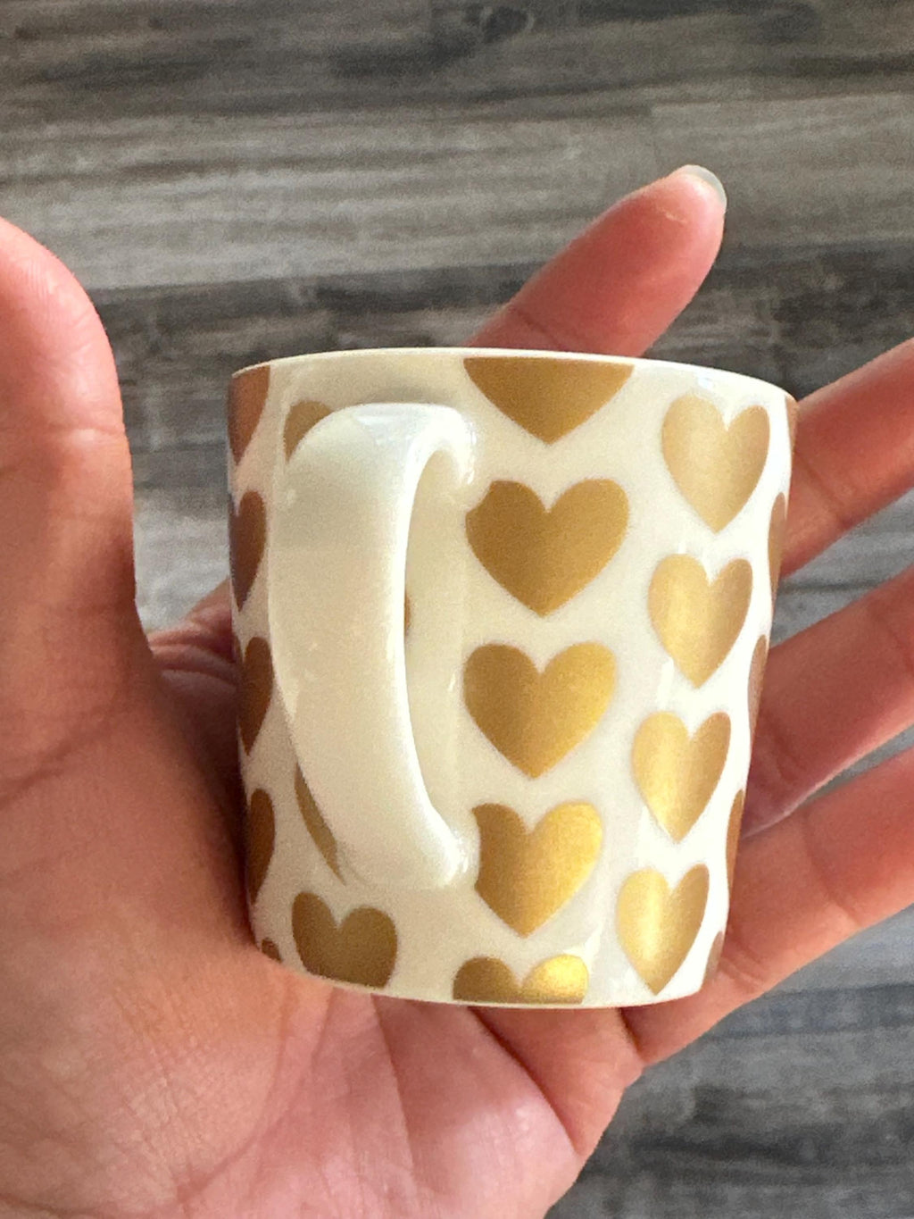 Starbucks 2015 Limited Edition Mini Espresso Cup 3oz – Golden Hearts. Ship Fast!