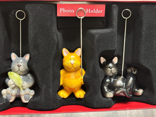 Cat Photo Holders Set of 3 | Cat Lover Desk Decor | Ships Fast! | Little Joy Market