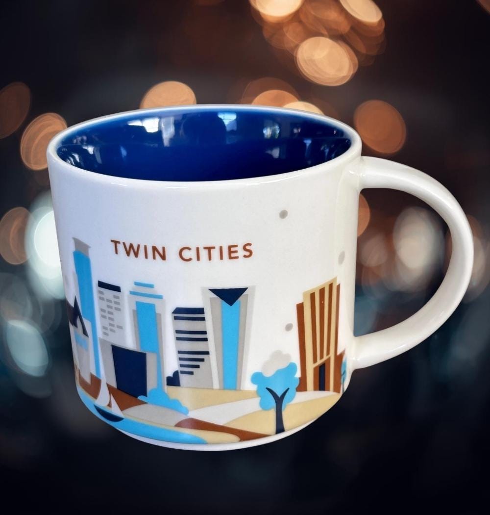 Starbucks Twin Cities You Are Here Mug | Minnesota Skyline Mug 14oz. Ship Fast!