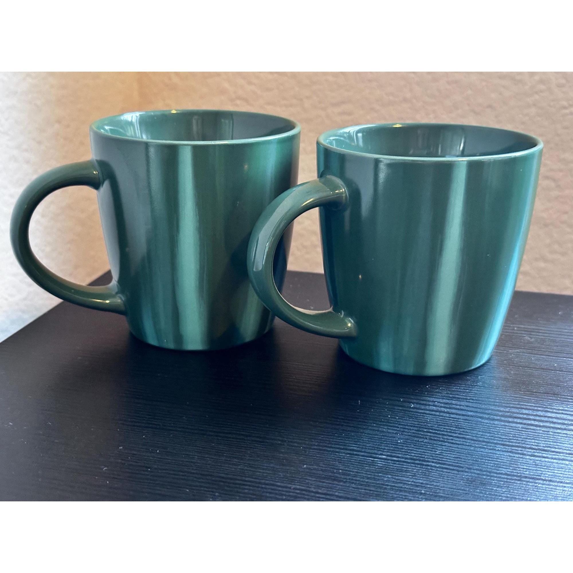 Starbucks Holiday Green Mugs - 2022 Christmas Edition - Set of 2. Ship Fast!