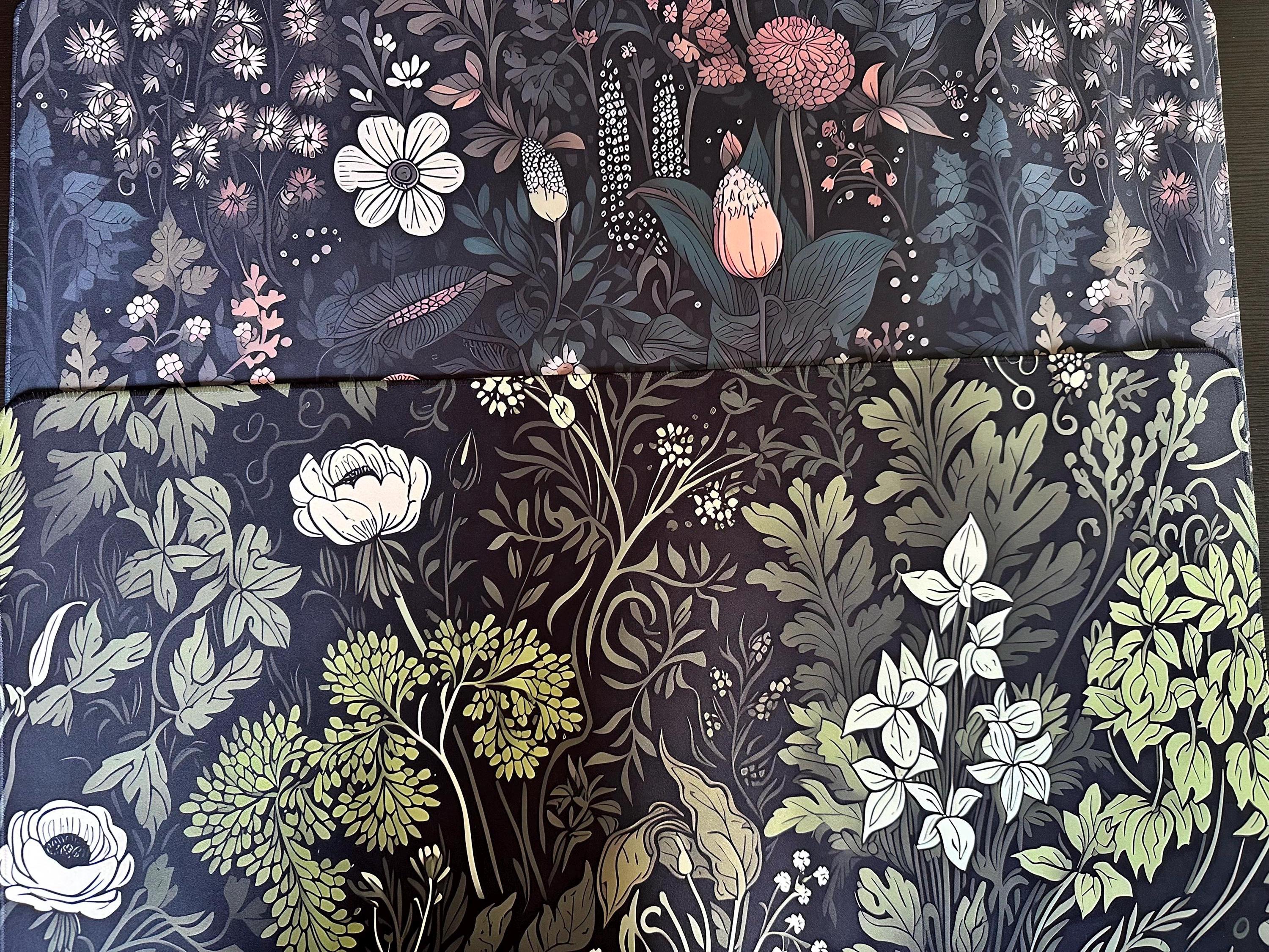 Cottagecore Floral Desk Mat Large 31x16 Botanical Mouse Pad – Vintage Wildflower Workspace Décor